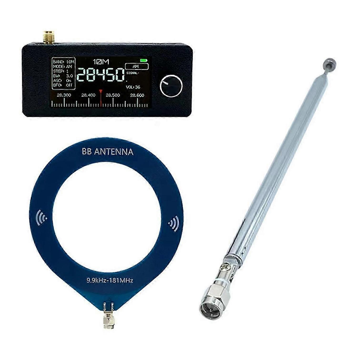 SI4732 0.5-108mhz Portable Radio with 2pcs Antenna All Band Radio Receiver HF SW MW VHF Pocket Mini