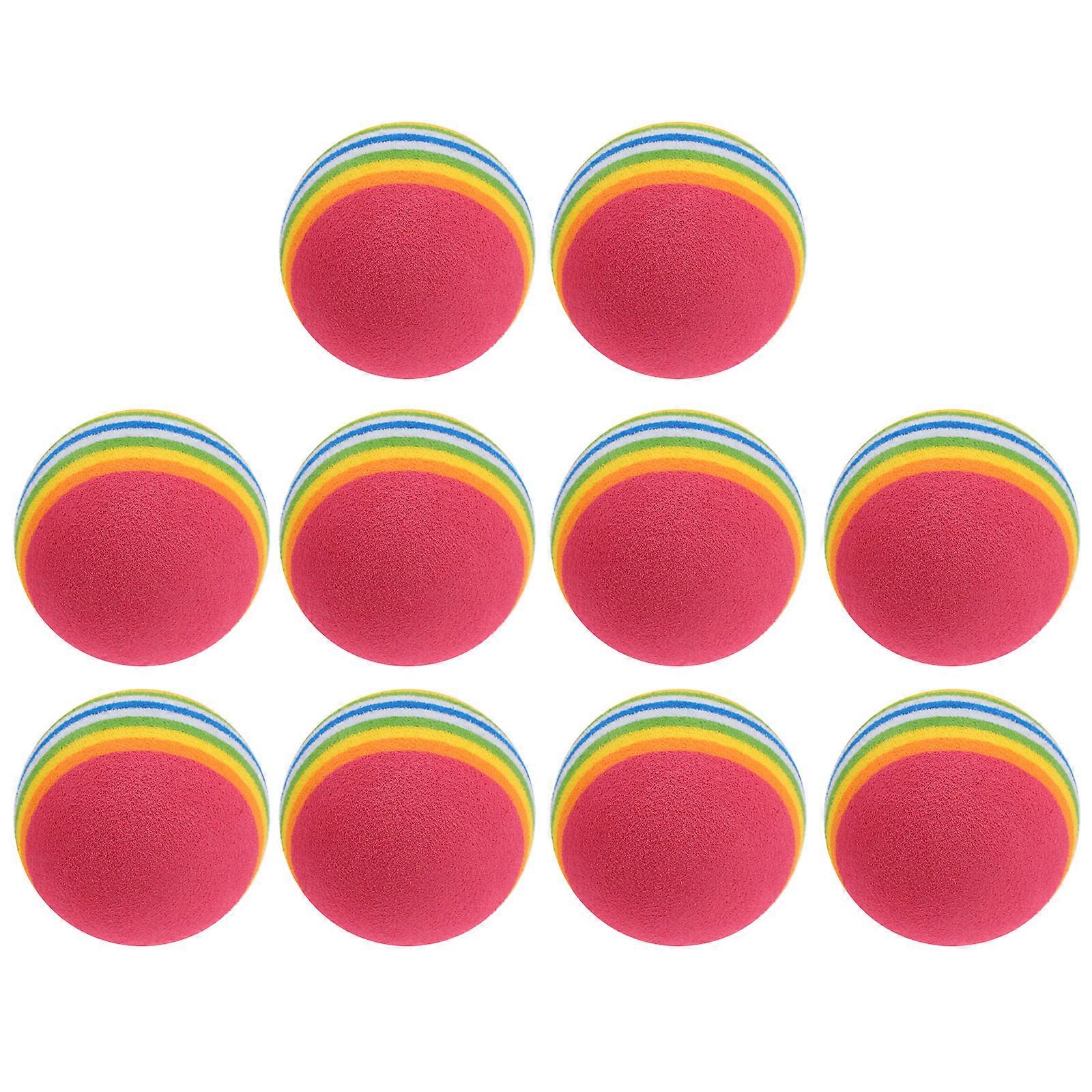 Eva Rainbow Ball Toy for Cats 10Pcs Pet Interactive Chew Training Toy
