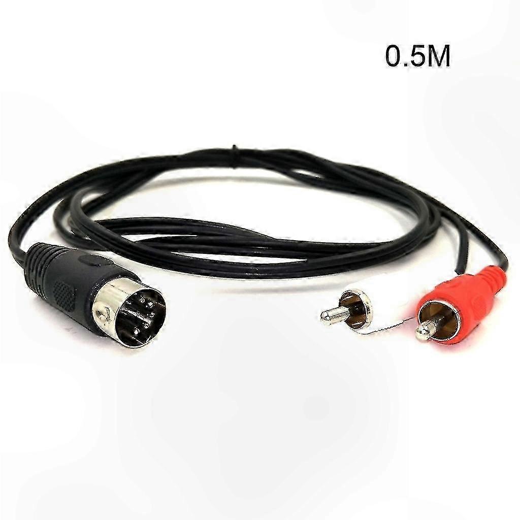 5-Pin DIN to 2RCA AV Cable for o Video Devices