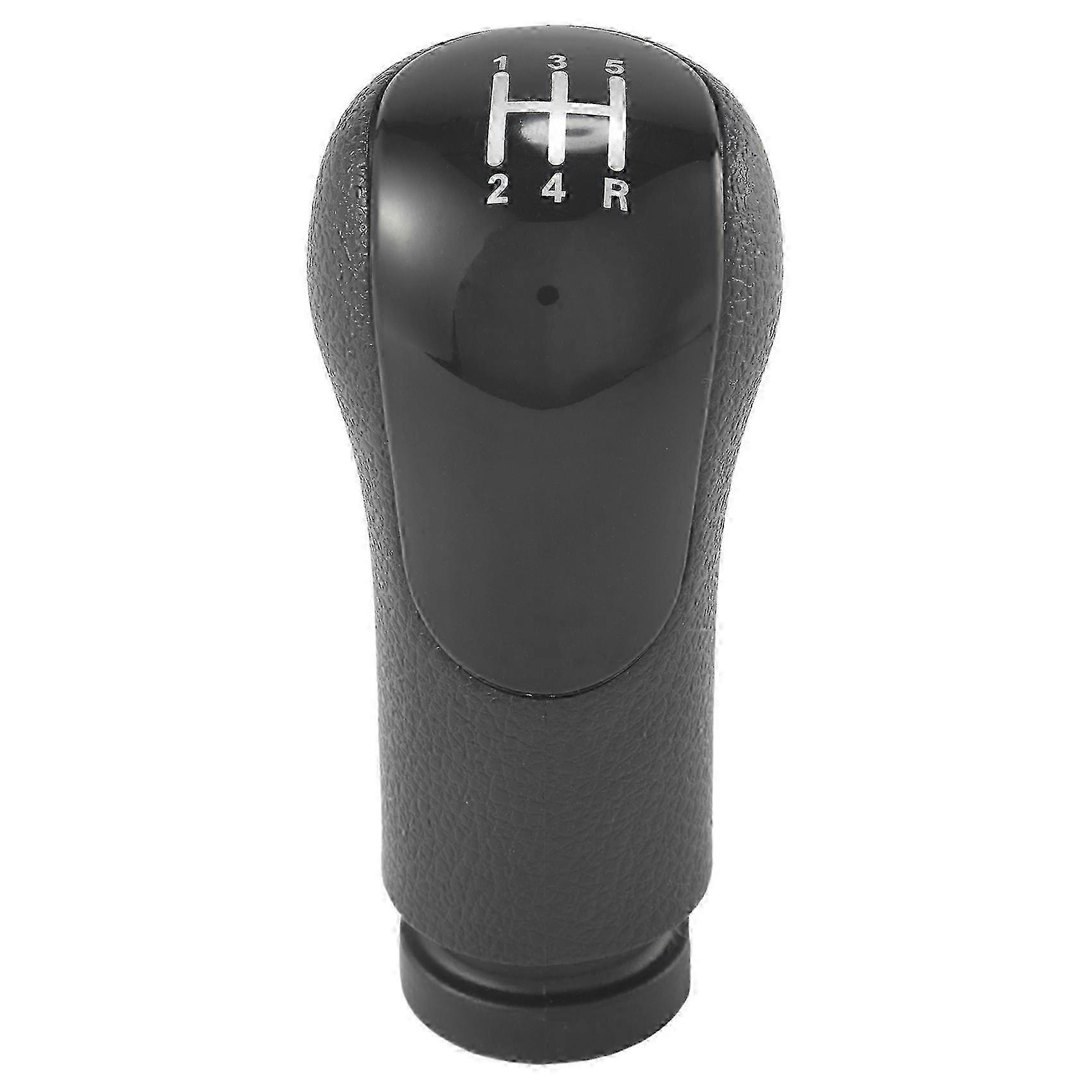 Black 5-Speed Gear Shift Knob for Manual Transmission Vehicles - Compatible with Multiple Car Models
