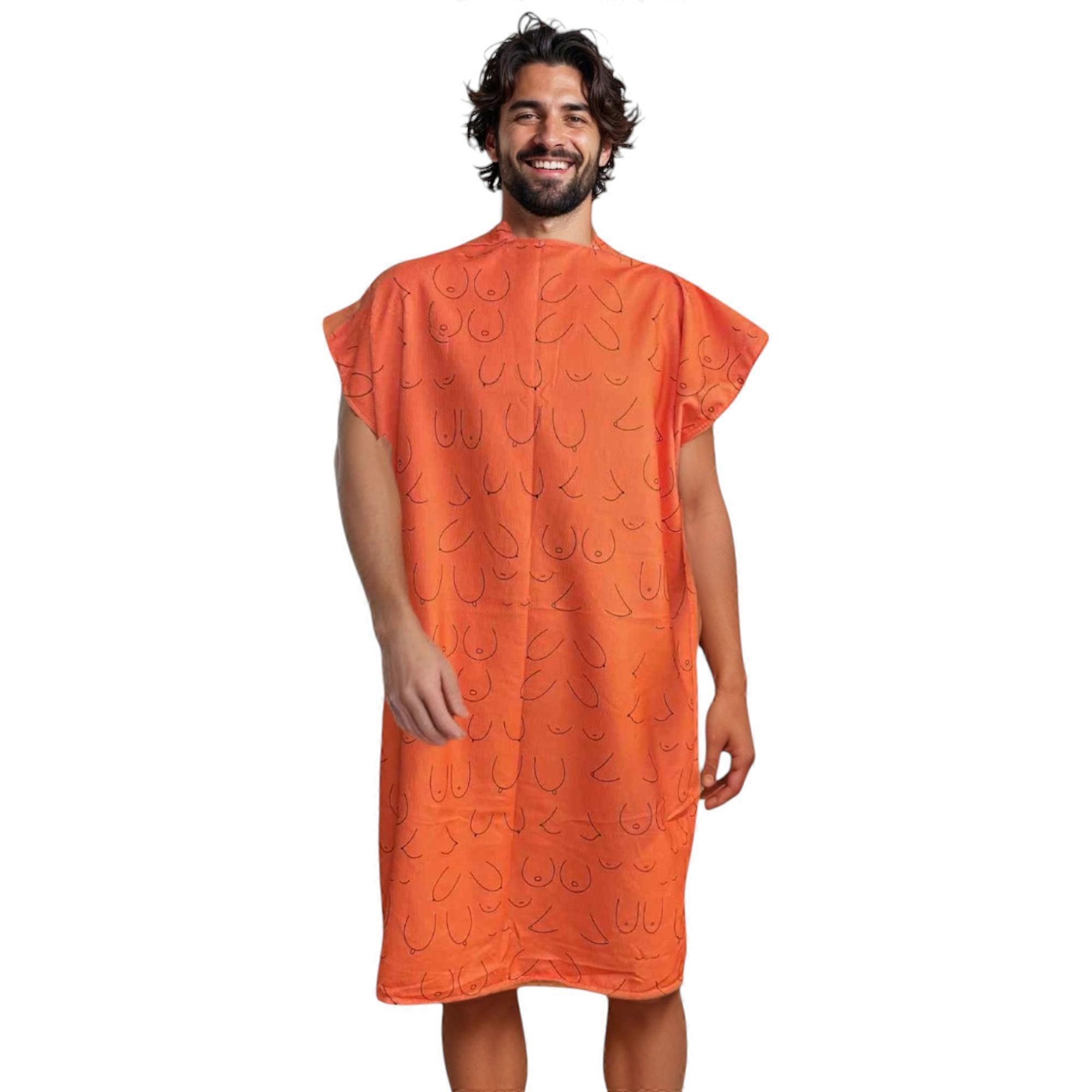 Boobs Orange Strandponcho-Handtuch