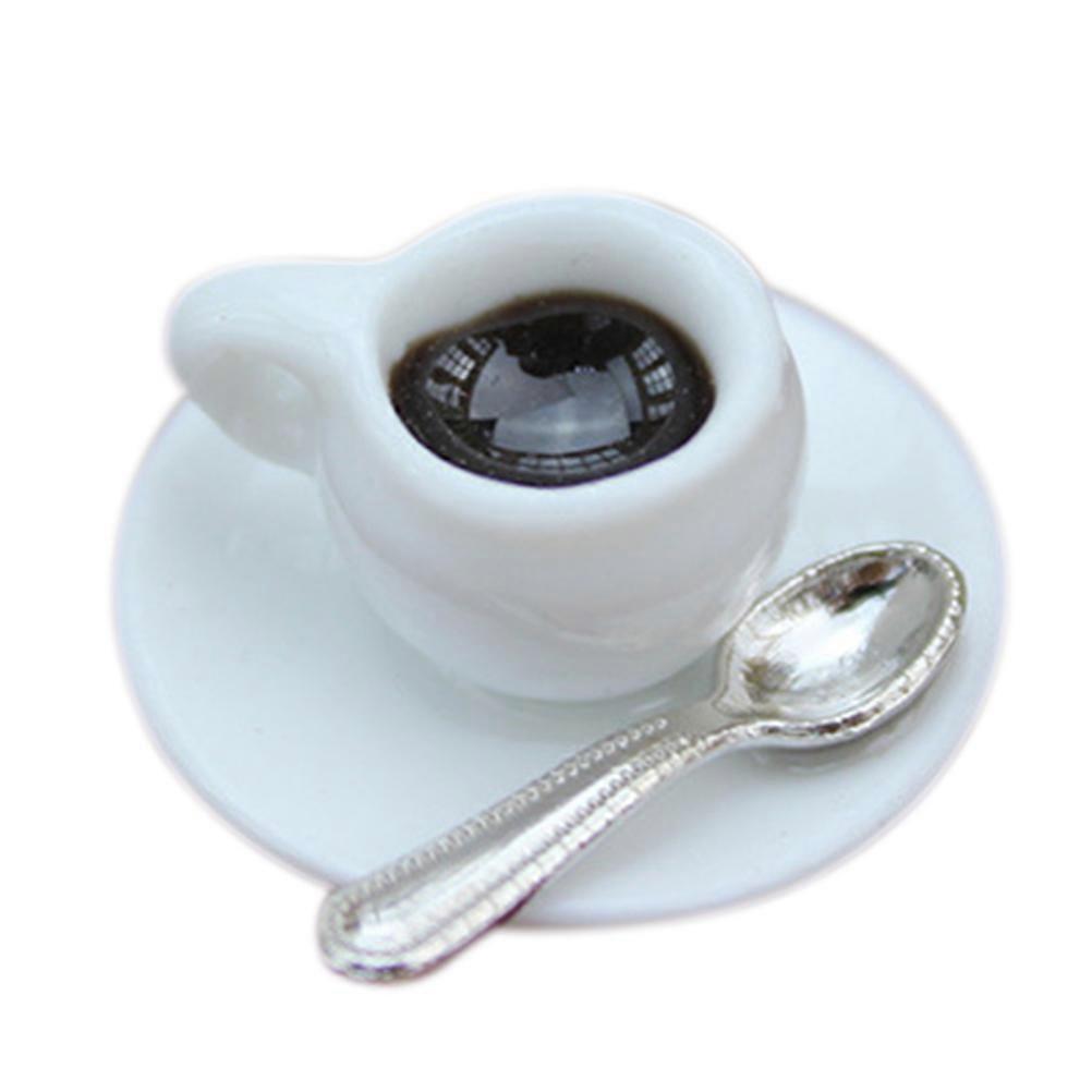 Mini House Scene Decor for Decoration White Ceramic Coffee Cup