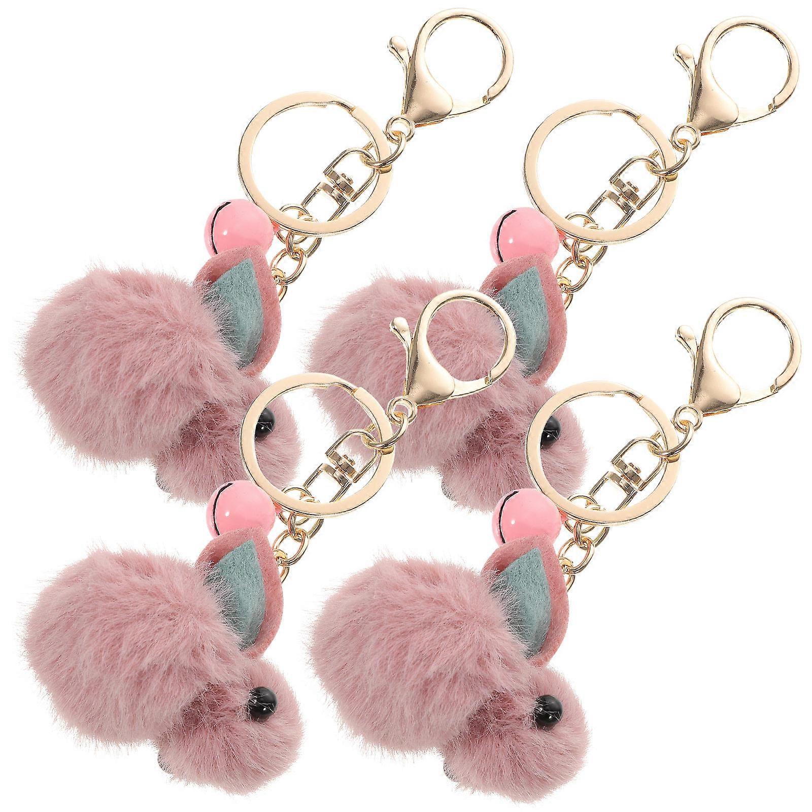 Rabbit Keychain Rabbit Key Chain Pendant for Decor 16Pcs Pink Bag Pendant