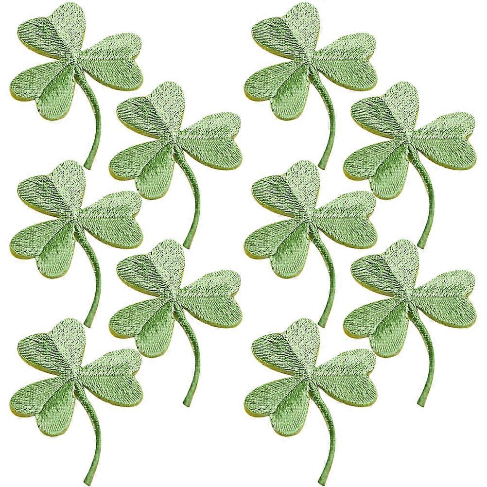 Four Leaf Decorative Hat Patches Iron Clothes Patches 10Pcs