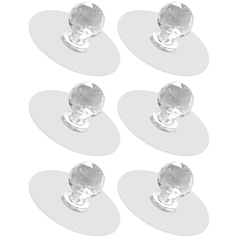 Adhesive Cabinet Knobs Transparent Punch-Free Cabinet Handles for 30Pcs