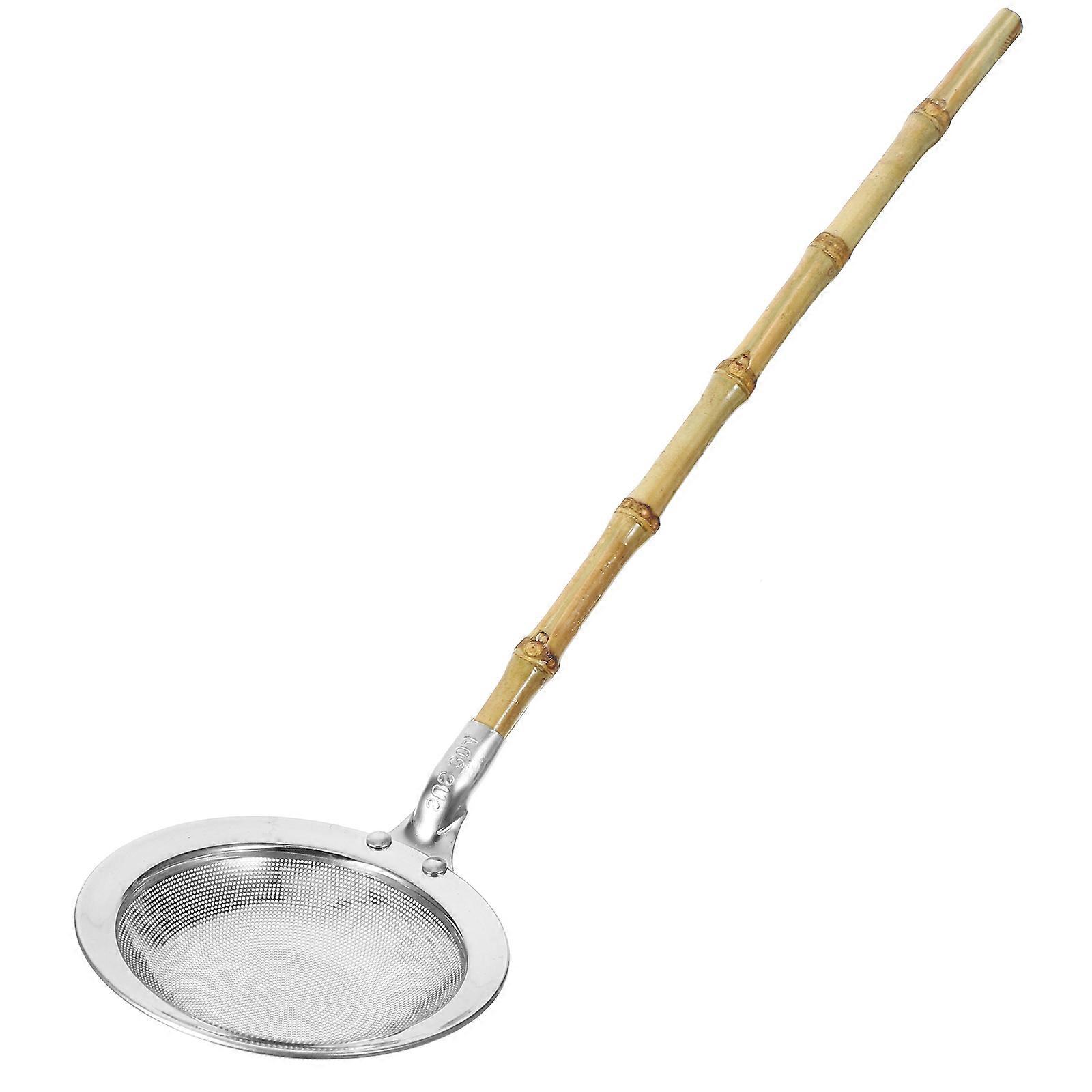 Multi-Function Skimmer Stainless Steel Colander With Long Handle For Home Cooking 2Pcs