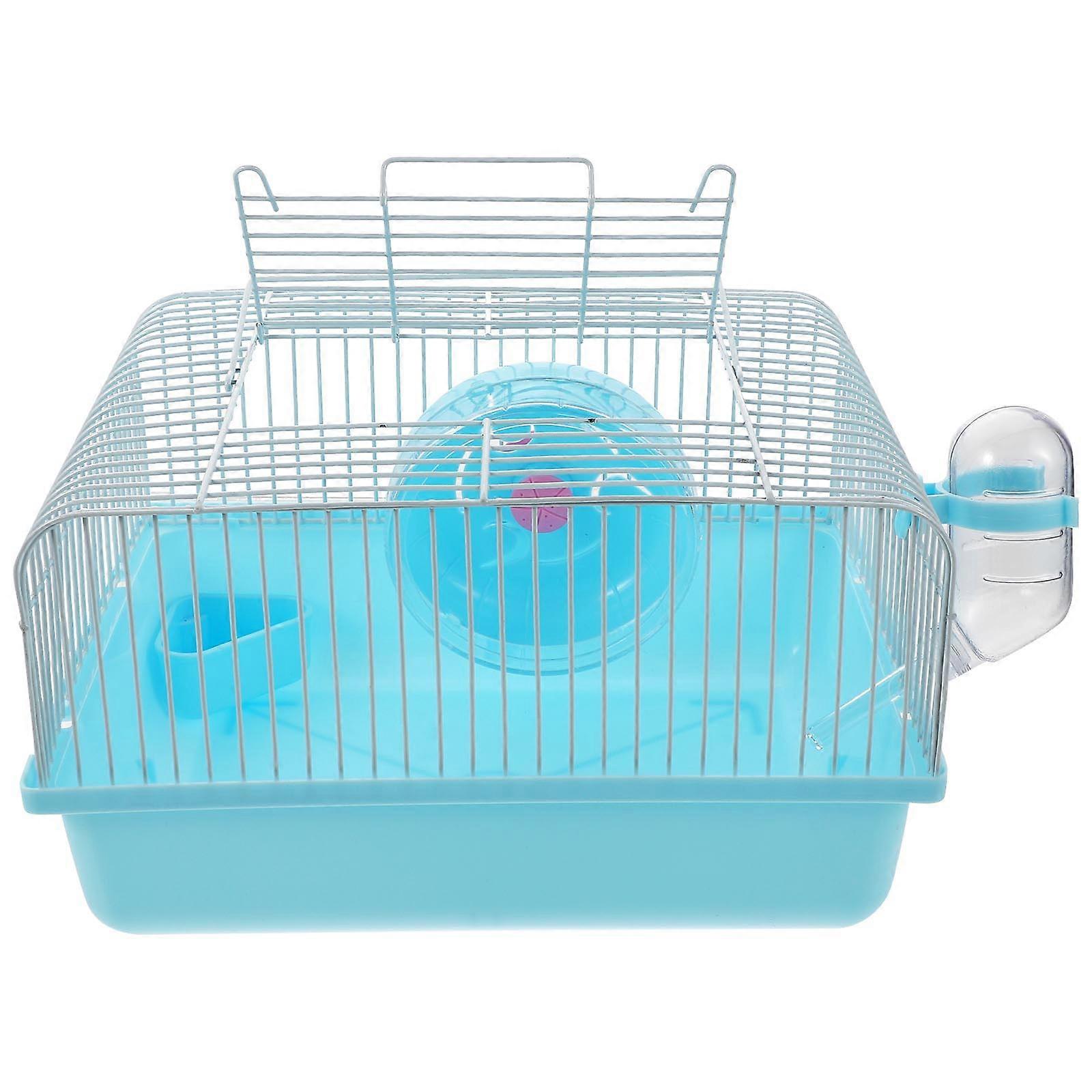 Portable Hamster Cage Castle for Pet Use with Toy Bowl and Feeder 1Set