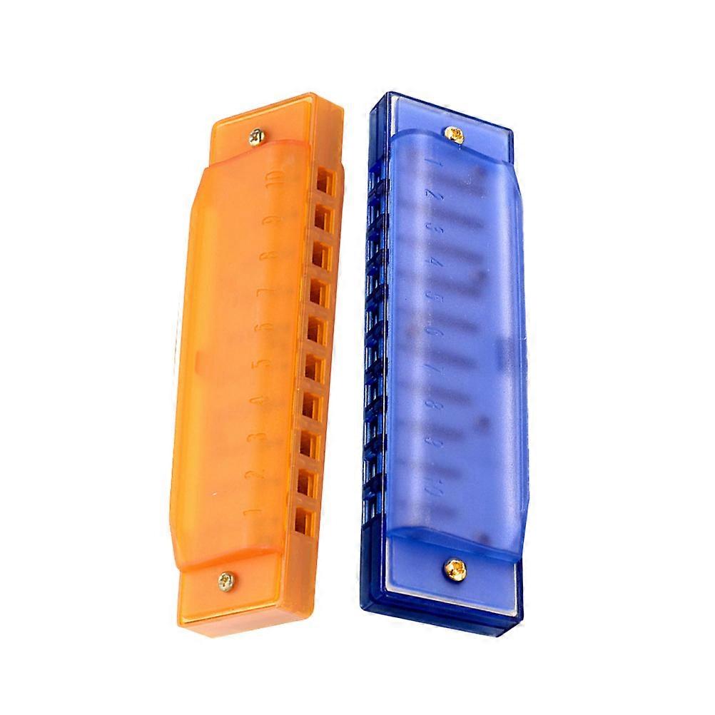 10 Hole Harmonica Plastic Harmonica Instrument for Playing 6Pcs for Kids