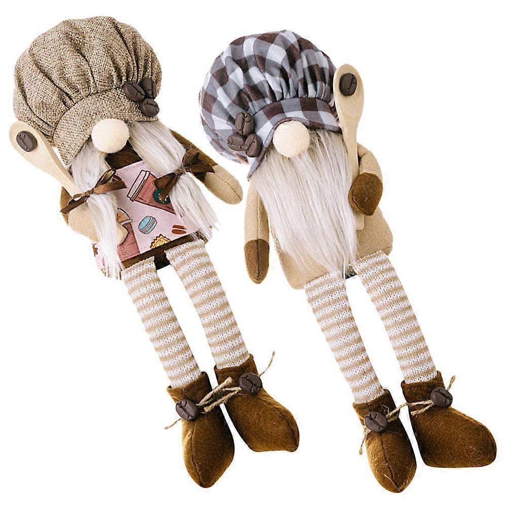 Gnome Doll Decor Coffee Table Handmade Elf Decoration 4Pcs Set