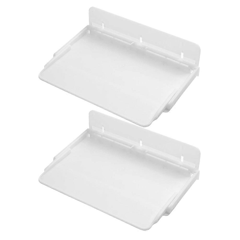 Bedside Organizer 4Pcs Foldable Bedside Shelf for Storage Use White