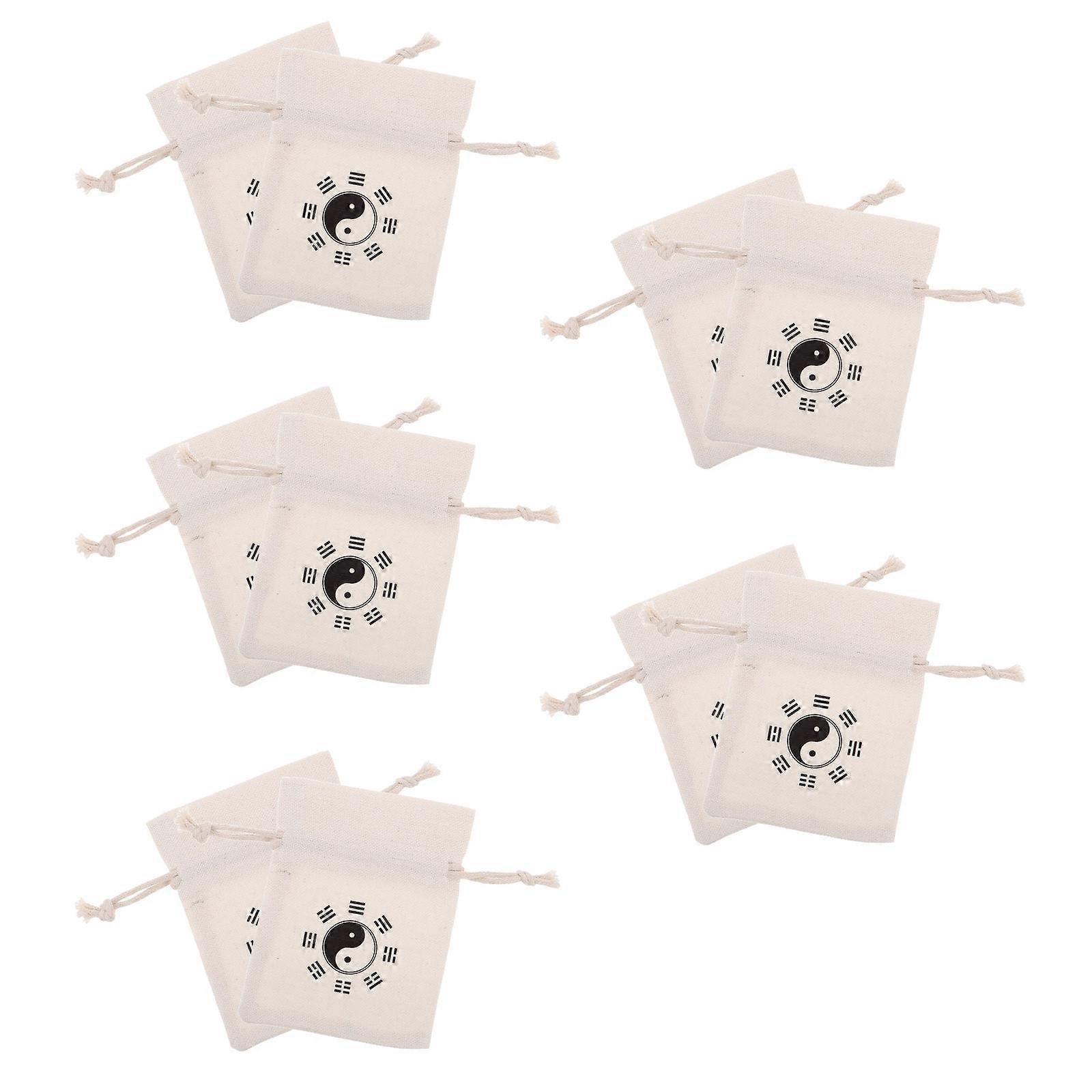 Multi Linen Jump Rope Bags with Drawstring for Storage 20Pcs Set