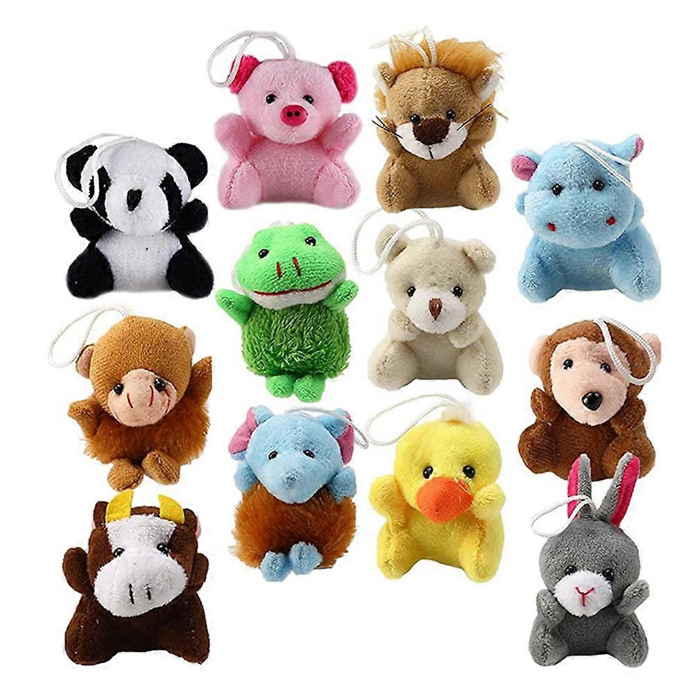 Stuffed Animal Key Ring Pendant For Backpacks Parties Fashionable Design Assorted Color 36 Pcs