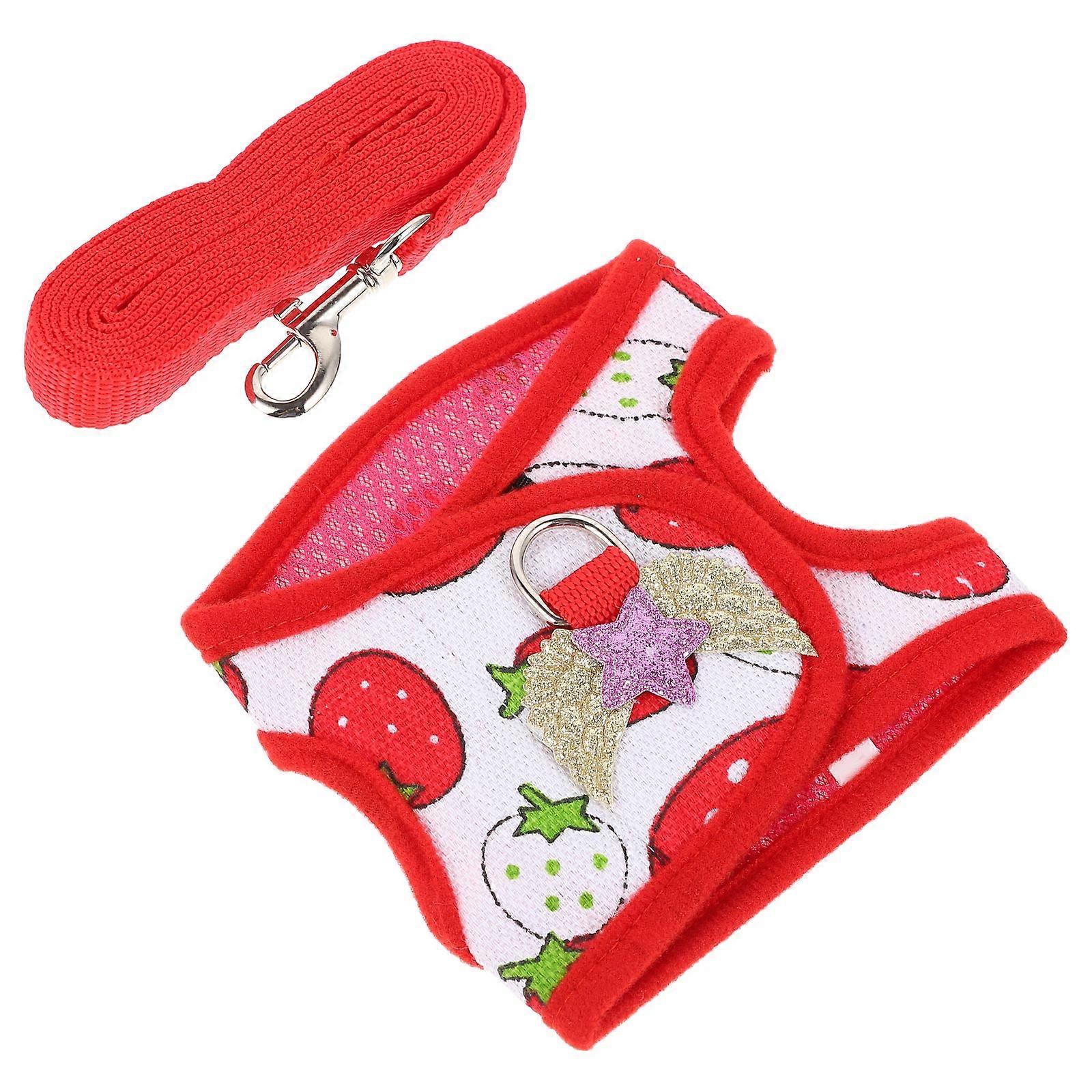 Decorative Vest Pet Cloth Harness for Rabbit 2Sets Functional Outfit