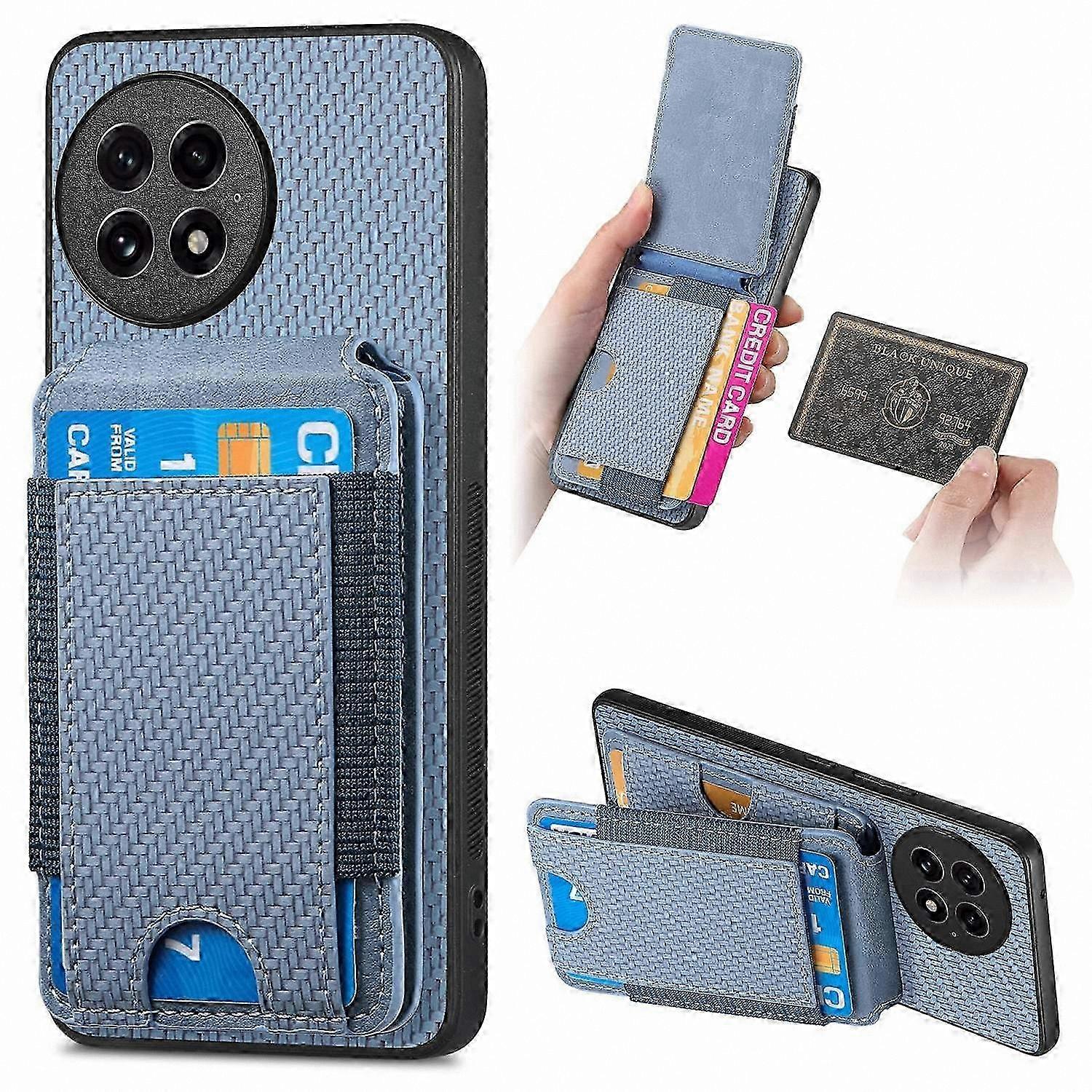 Leather Back Case with Card Holder and Kickstand for OnePlus 13