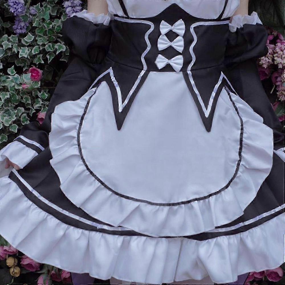 Re:Zero Anime Maid Cosplay Costume Set with Wig and Accessories