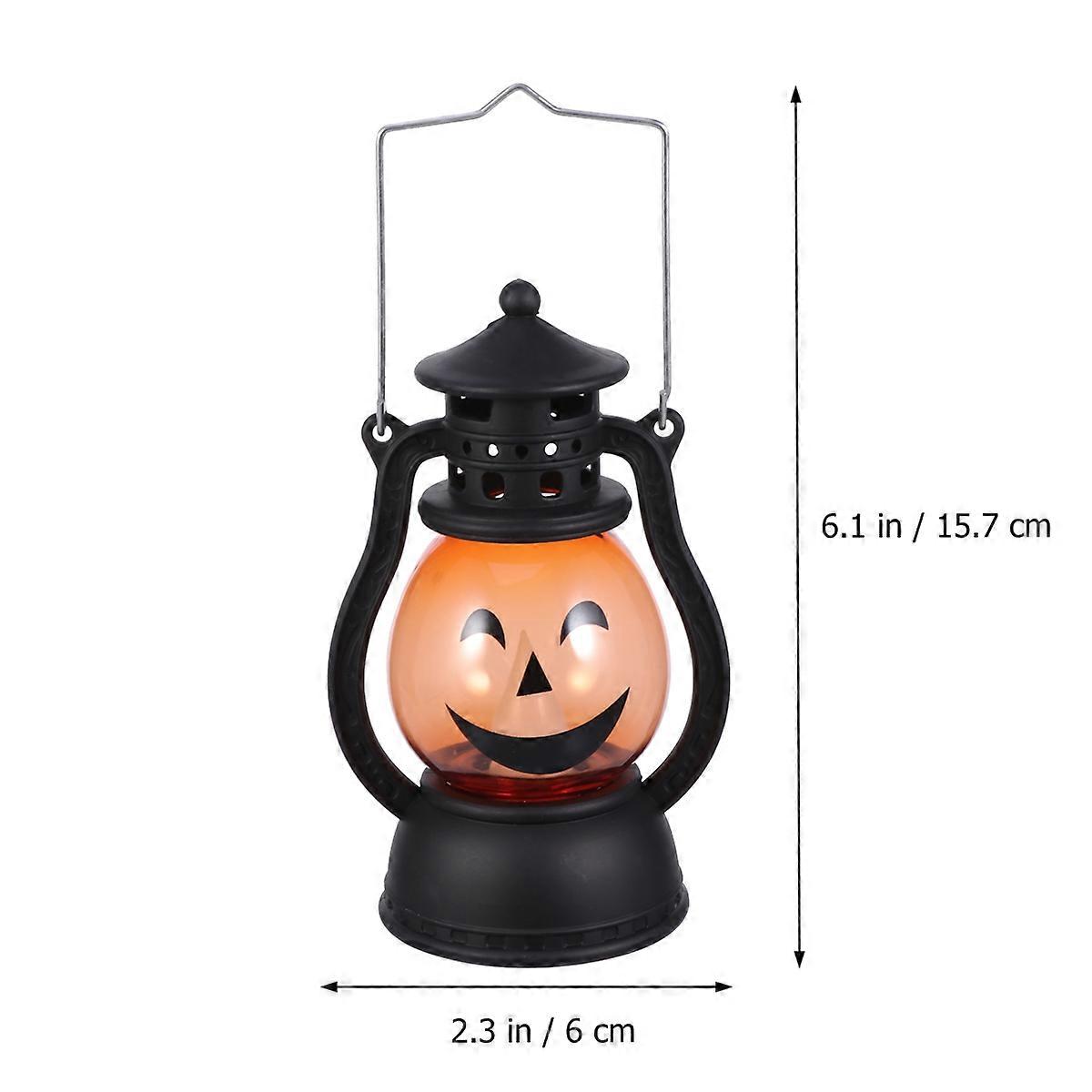 Halloween Decoration Lights Pumpkin Shape Smiling Face Atmosphere Lamp Suitable For Parties Gathering 15.7 X 6 X 5 Cm 1Pack