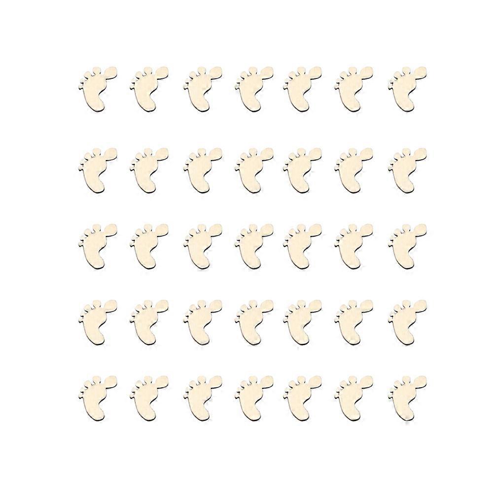 Gør-det-selv træstykker små fødder form til dekoration 3 stk. i 1 pose