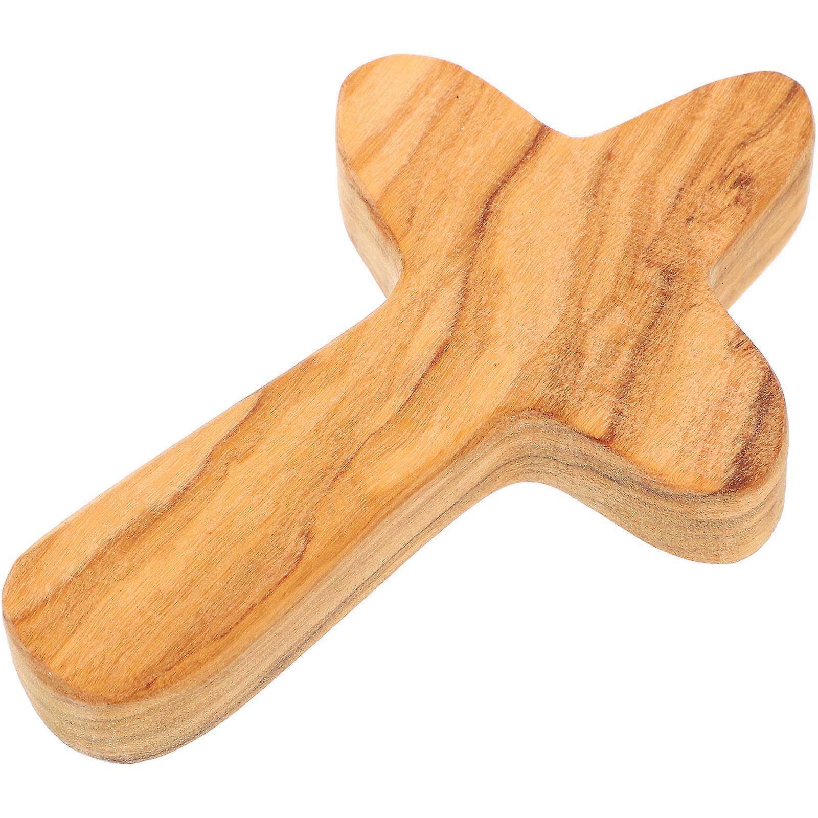 Wooden Cross Ornament for Decorative Religious Purpose 3Pcs Rustic Set