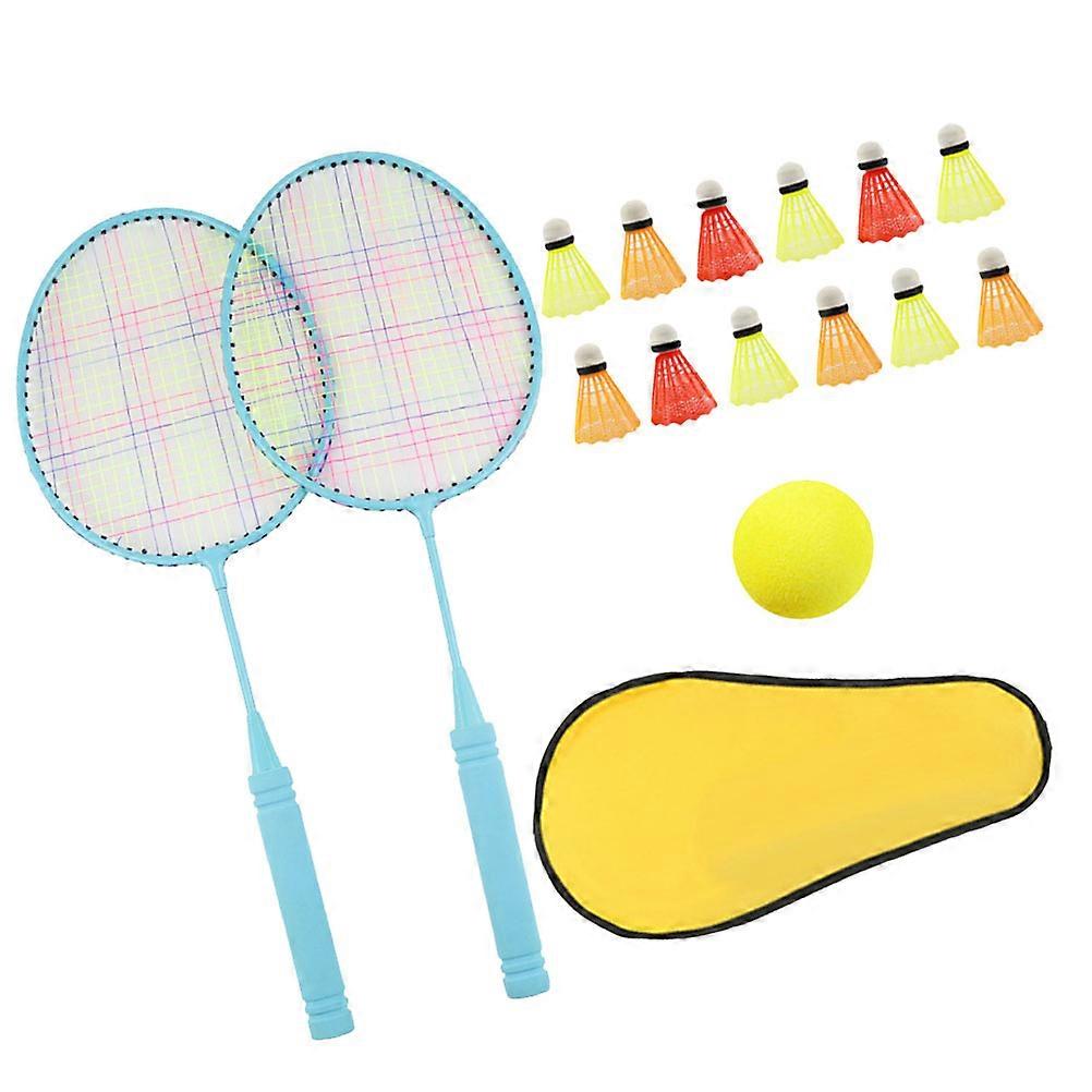 Interactive Rackets for Kids with 2Pcs Handle Long Badminton Set