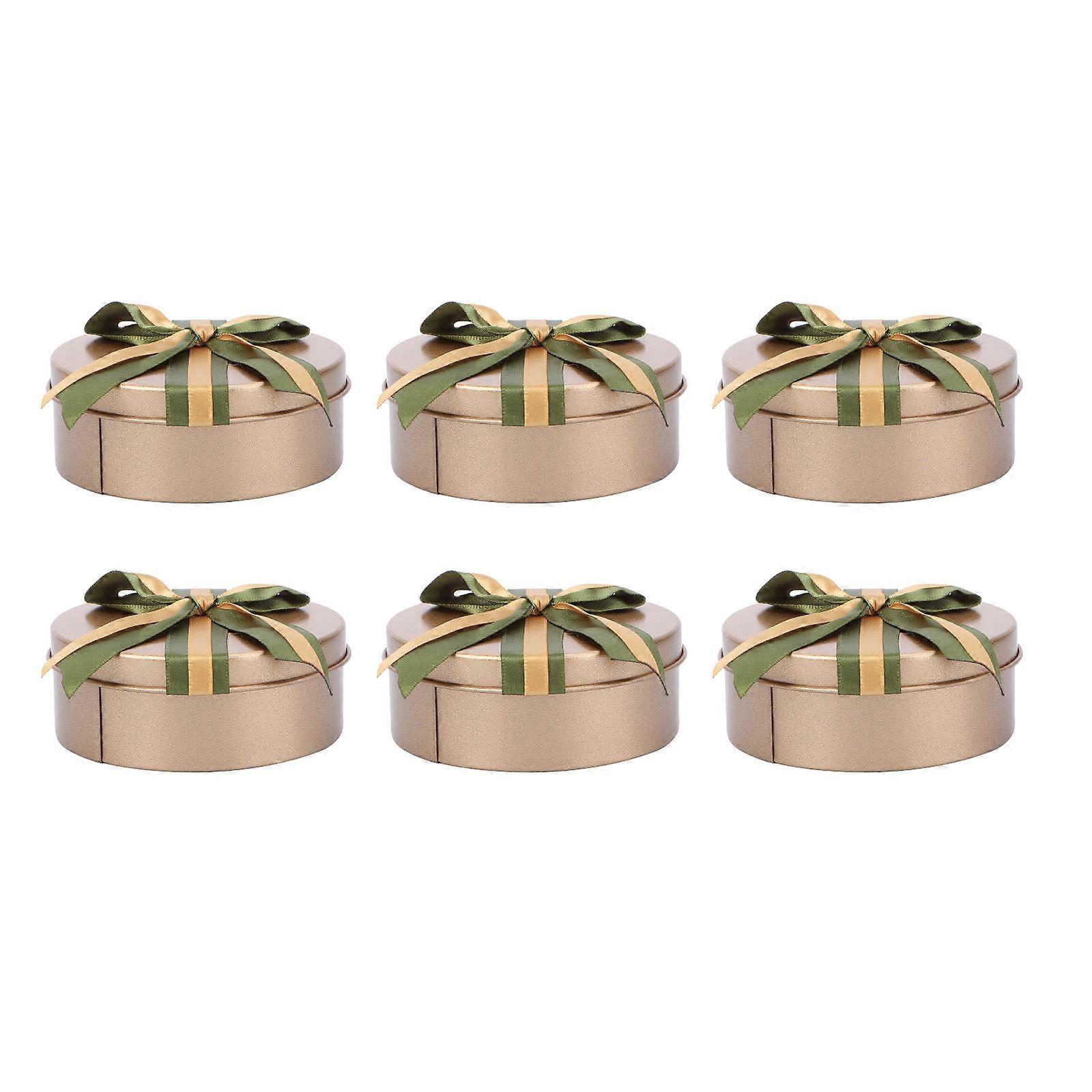 Golden Tinplate Box for Wedding Candy Storage 12Pcs Creative Gift Box