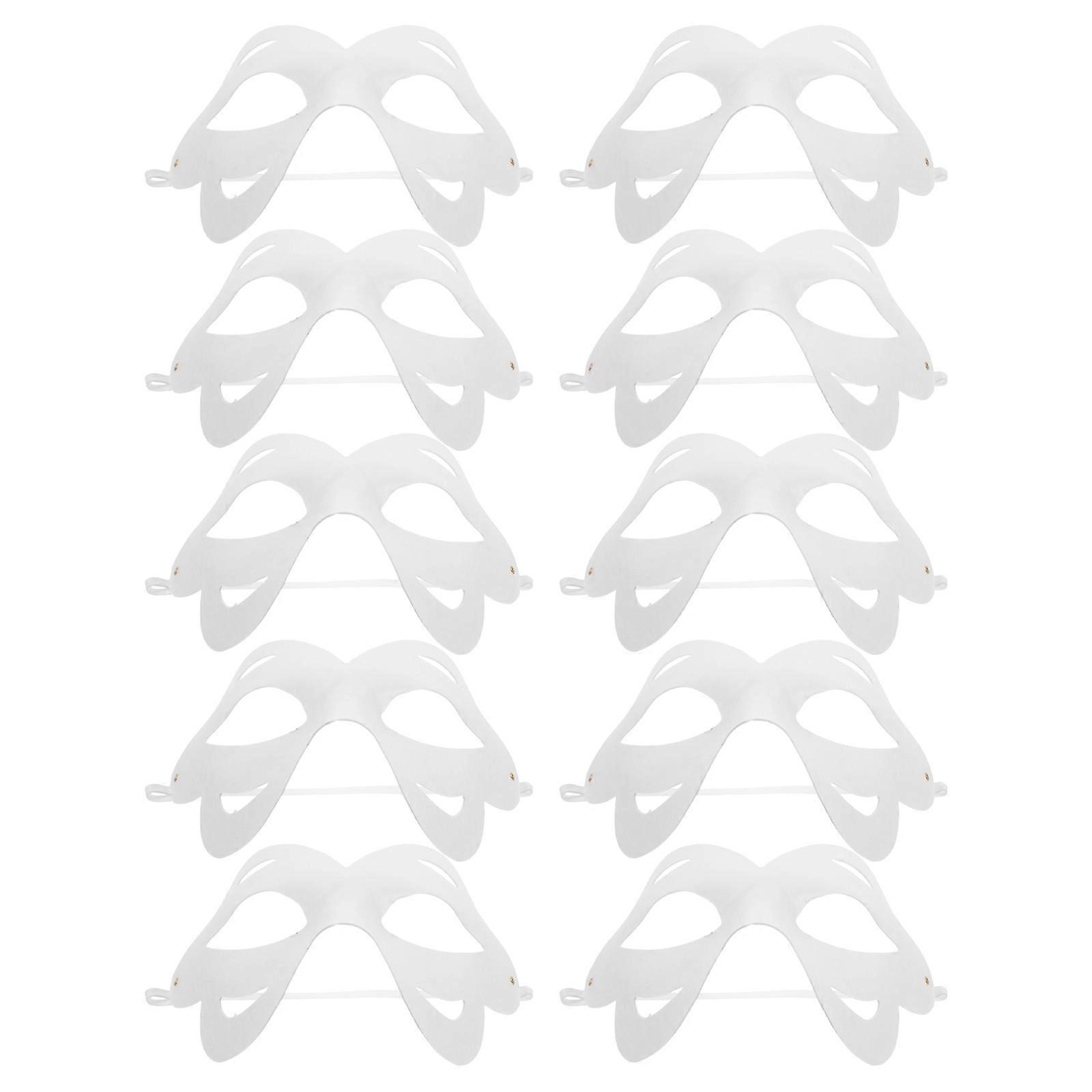 Mask Making Supplies DIY Paper Pulp Half Face Mask for Party 20 Pieces