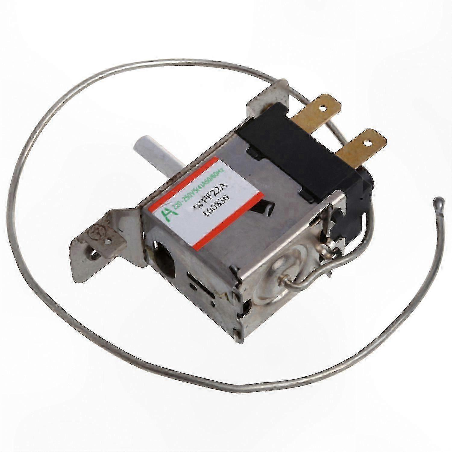 2-Pin Refrigerator Thermostat with 30cm Metal Cord for Freezer Cooling Systems