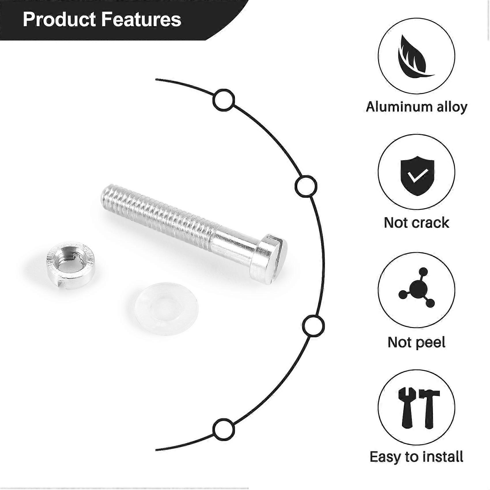 5Pcs M2.5 Screws Bolt Nut Washers Set Turntable Headshell Stylus Mounting Vinyl LP Record Player