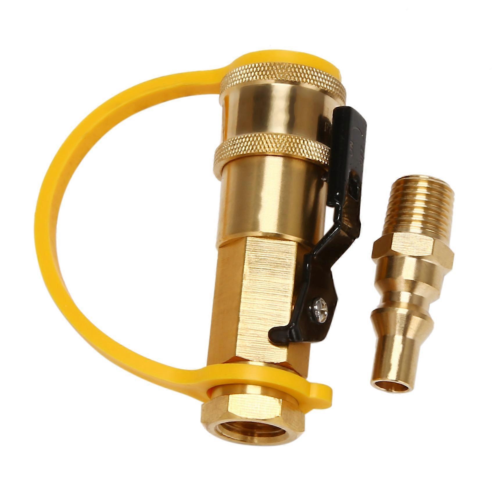 1/4 Inch Rv Propane Quick Connect Adapter Kit -Valve & Full Flow Plug