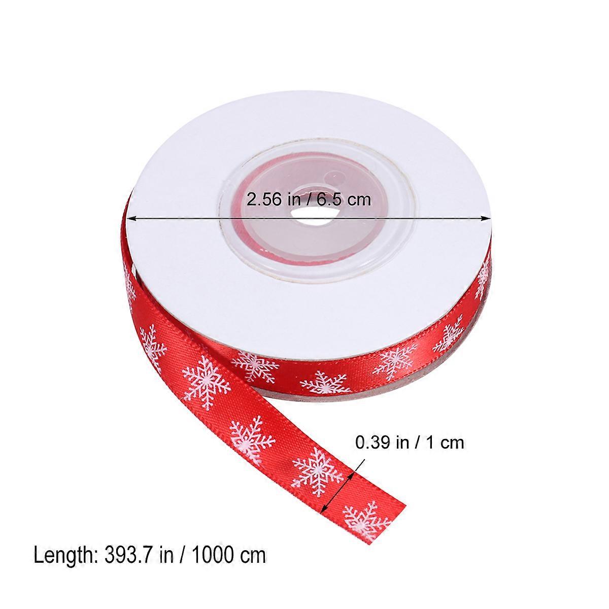 Craft Ribbon Christmas Ribbon for Snowflake Decoration 10 Meter Roll