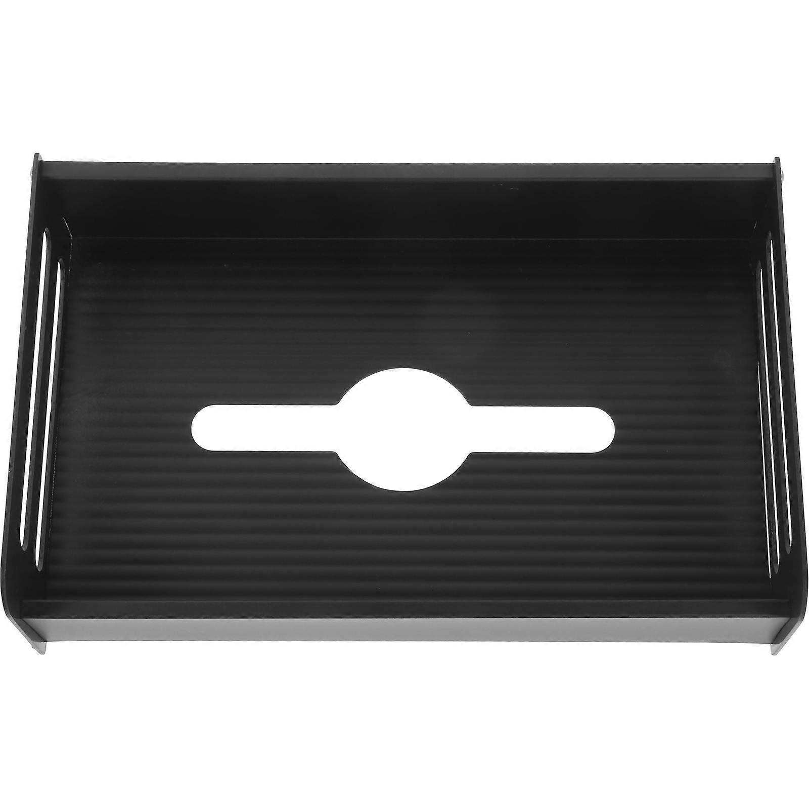 Kitchen Storage Rack Punch-Free Wall-Mounted Shelf Black 3Pcs Set