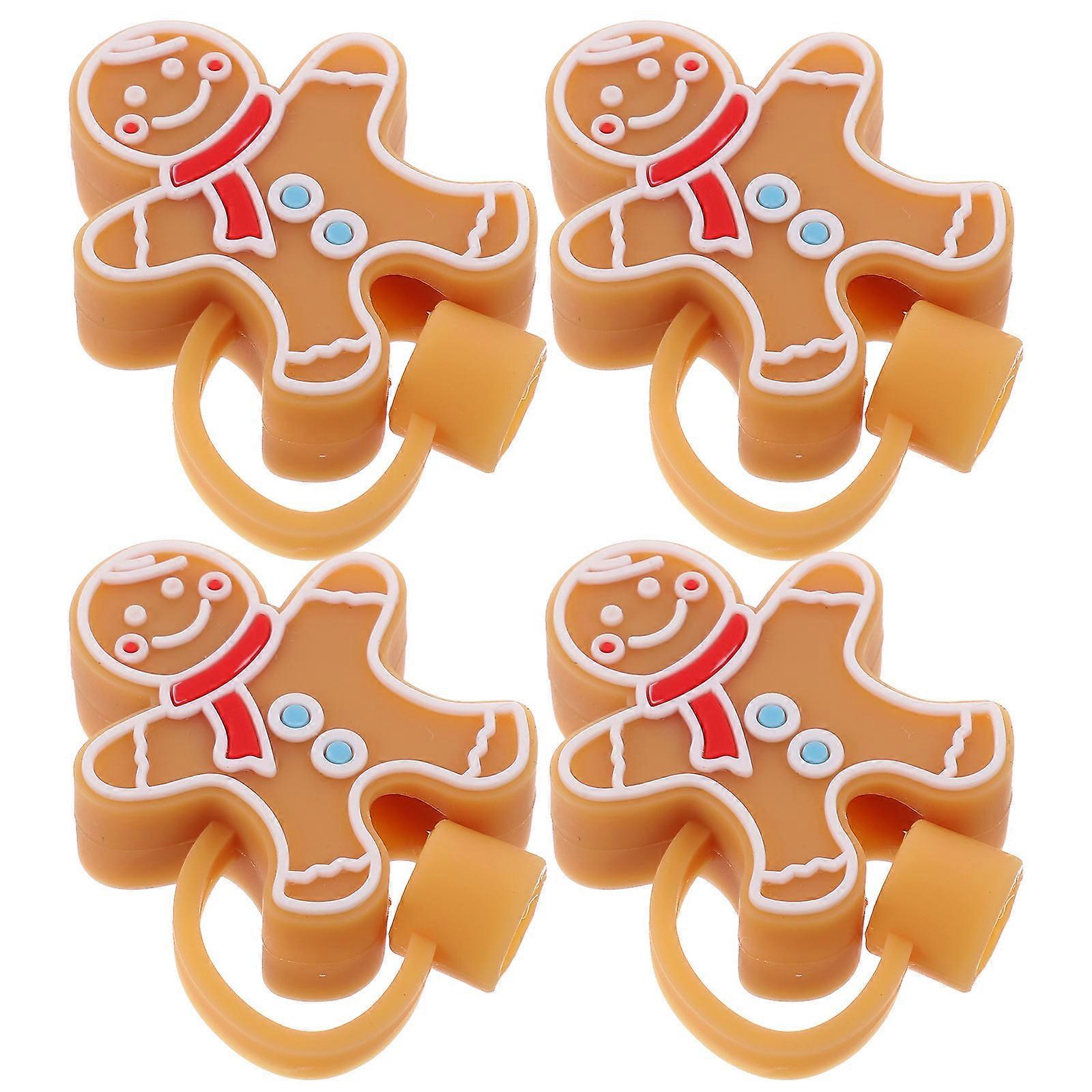 Straw Caps Silicone Straw Tips for Protection Use 8Pcs Brown Set