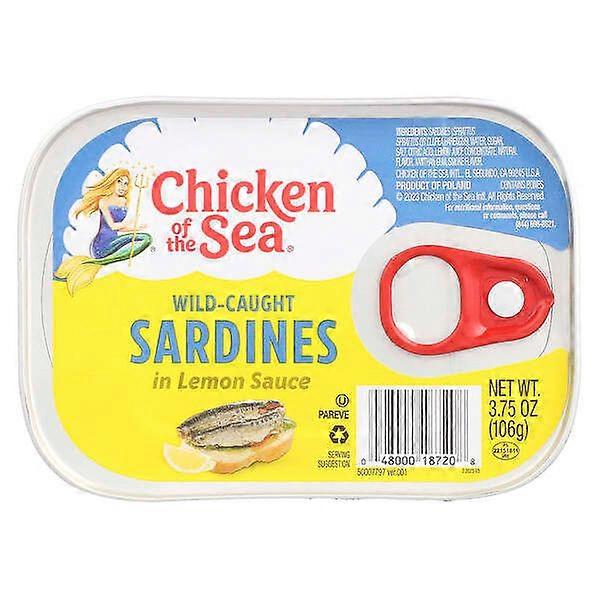 Kylling fra havet, vildtfangede sardiner i citronsauce, 106 g