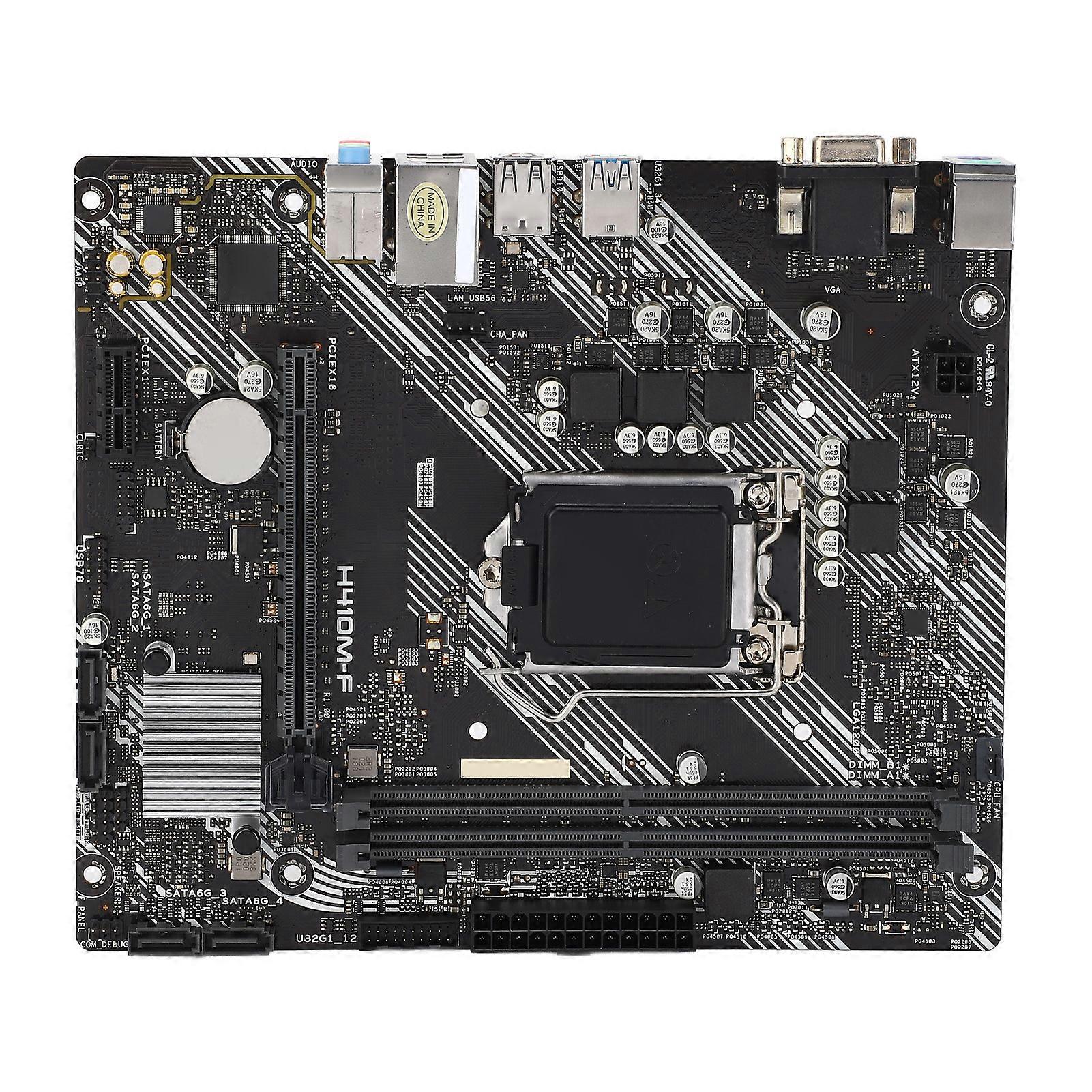 H410M F Motherboard LGA 1200 DDR4 2933MHz Dual Channel PCI-E Slots for Core CPU