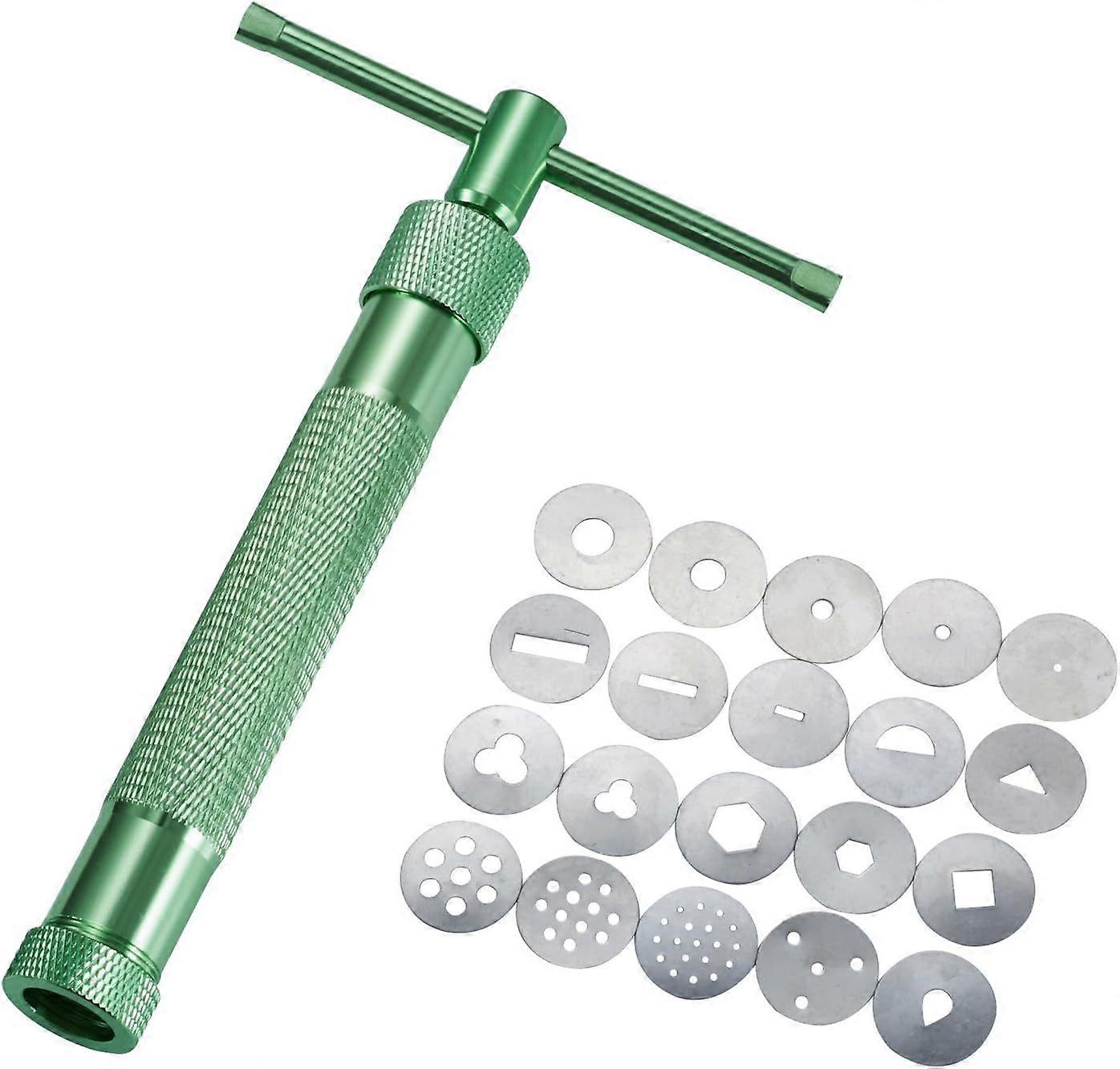 Clay Extruder Gun Fondant Extruder with 20 Interchangeable Discs