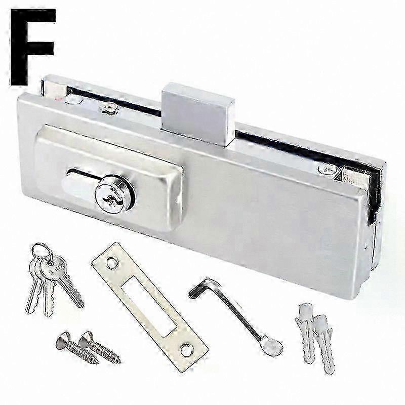 12mm Frameless Glass Door Lock with Spring Clip for Bottom Installation