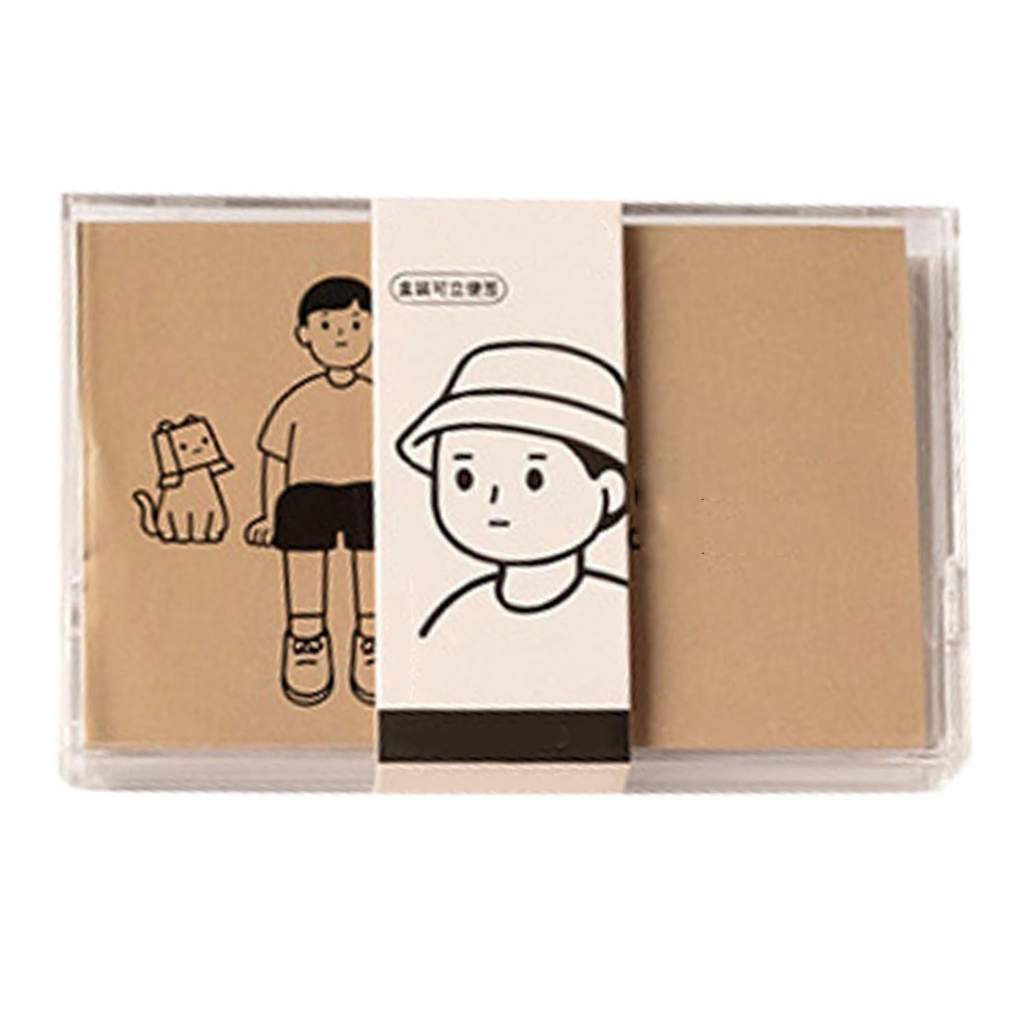 100 Sheets Mini Decorative Memo Paper Thicker Easy to Write Small Note Paper with Plastic Box for St