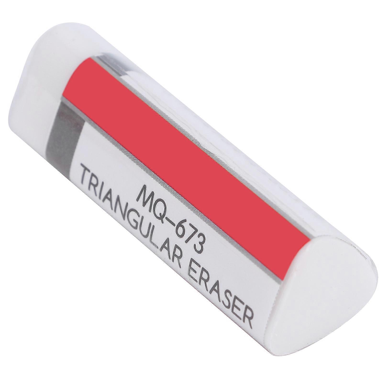 32Pcs White Triangular 4B Erasers 5x1.1cm for Writing & Sketching