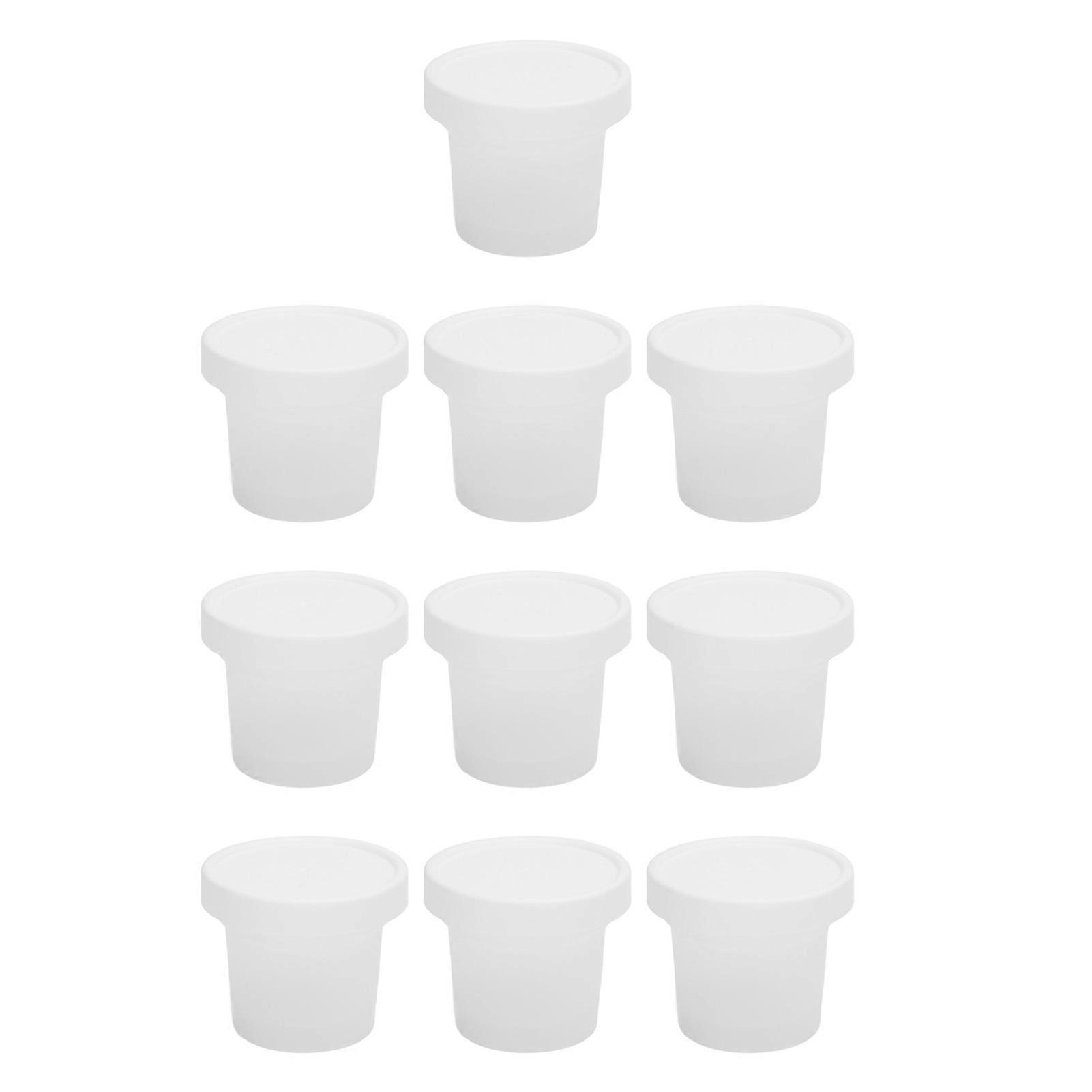 10pcs Dessert Cups with Lids High Temperature Resistant PP Plastic Party Serving Cup for Pudding Yogurt Ice Cream Fruit 500ML 