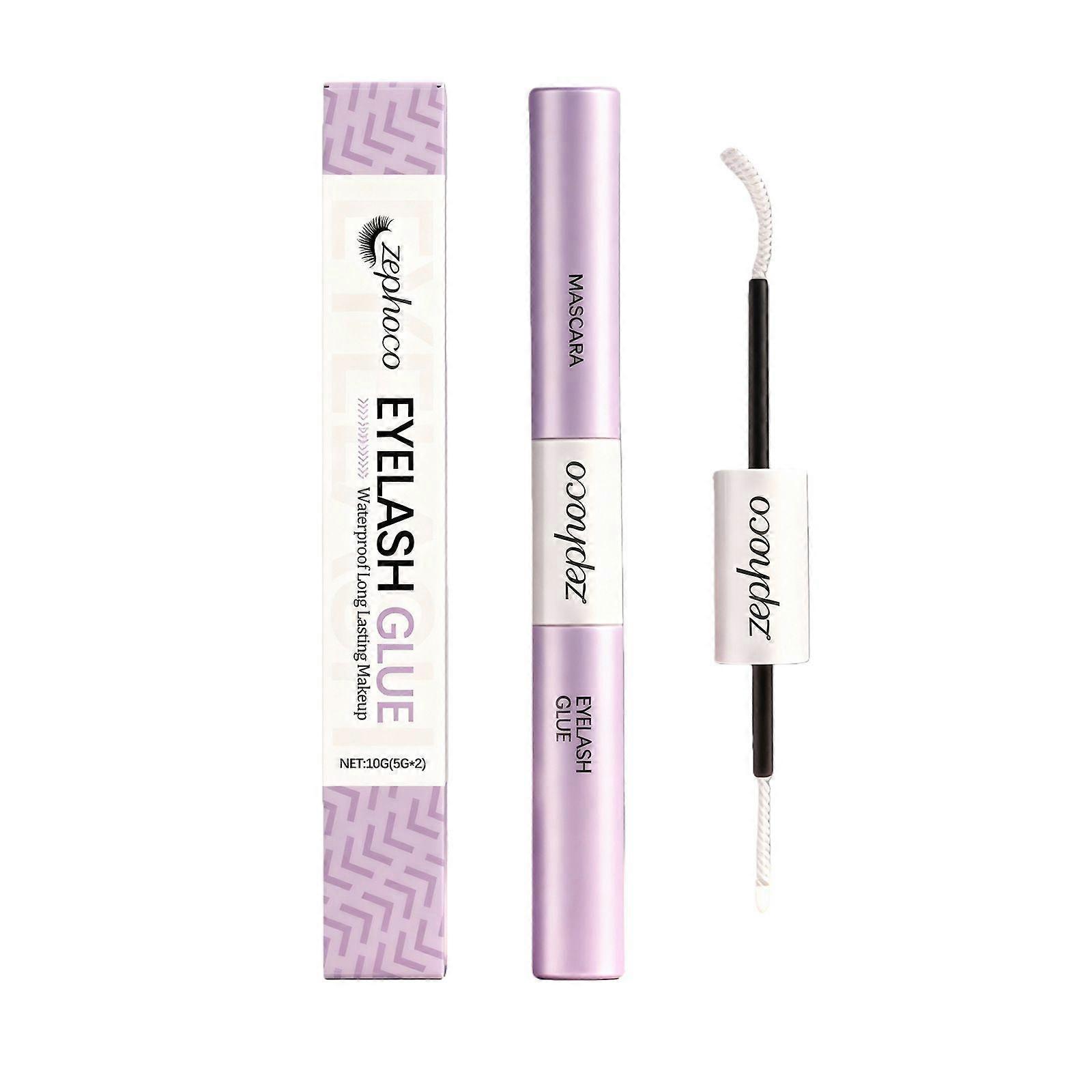 2-in-1 Multifunctional Mascara - Dual-Ended 1 Tube 2 Uses, Convenient for Daily Commute, Natural Bright & Voluminous, Lifts Curls & Sets Lashes, Smudg