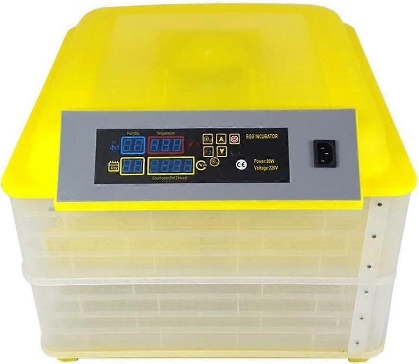96 Constant Temperature Single And Dual Power Digital Egg Incubator Egg Tray Temp Humidity Controls Auto Rotation