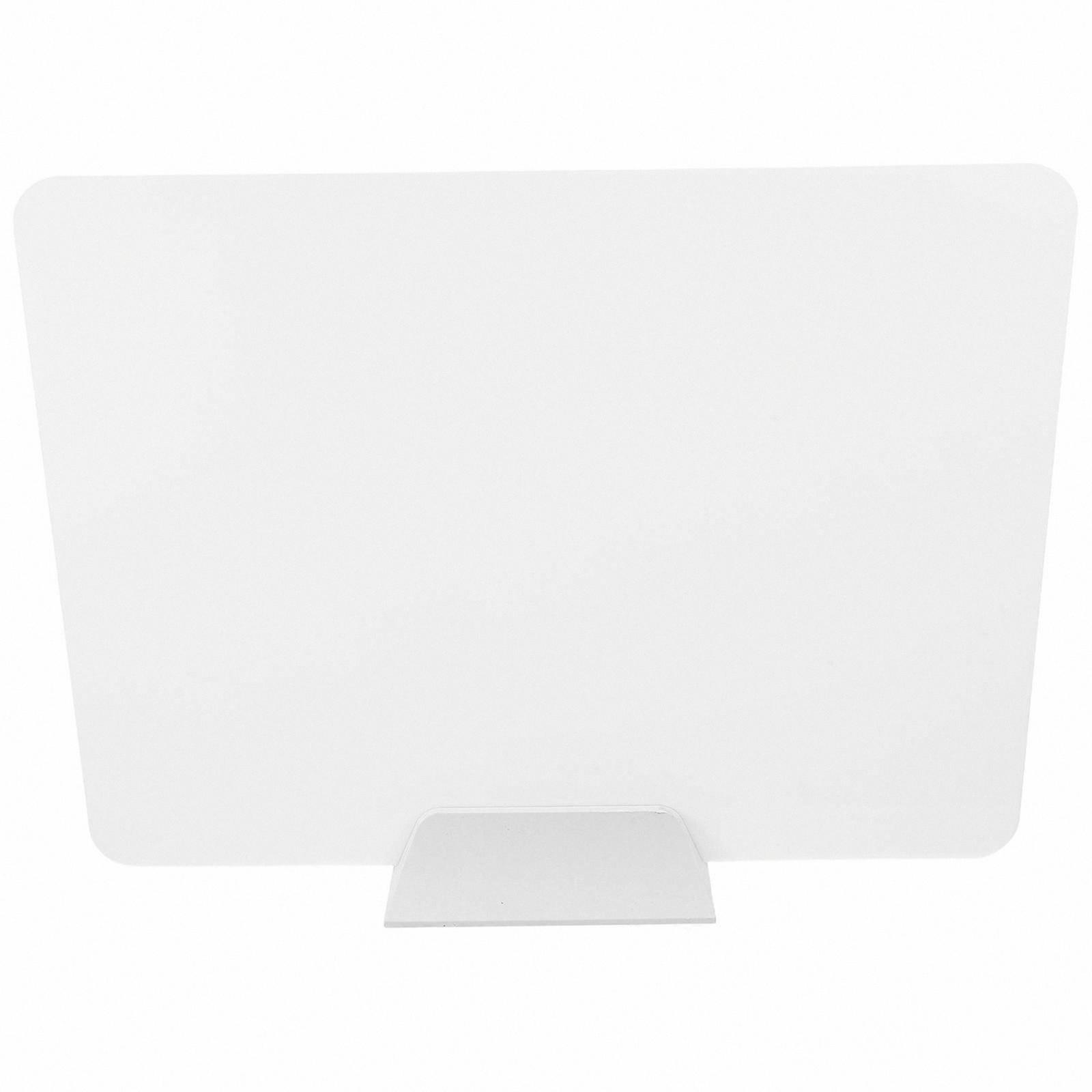 Acrylic Privacy Panel for Desk - Minimalist Design Divider in White, 40x30x7cm, 1 Pack