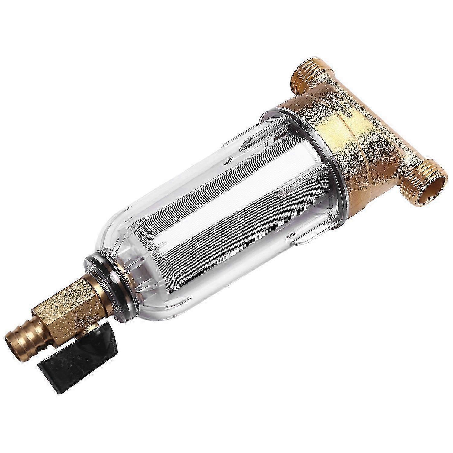 4 Split-Mouth Water Filters Front Purifier Copper Lead Pre-Filter Backwash Remove Rust Contaminant Edition