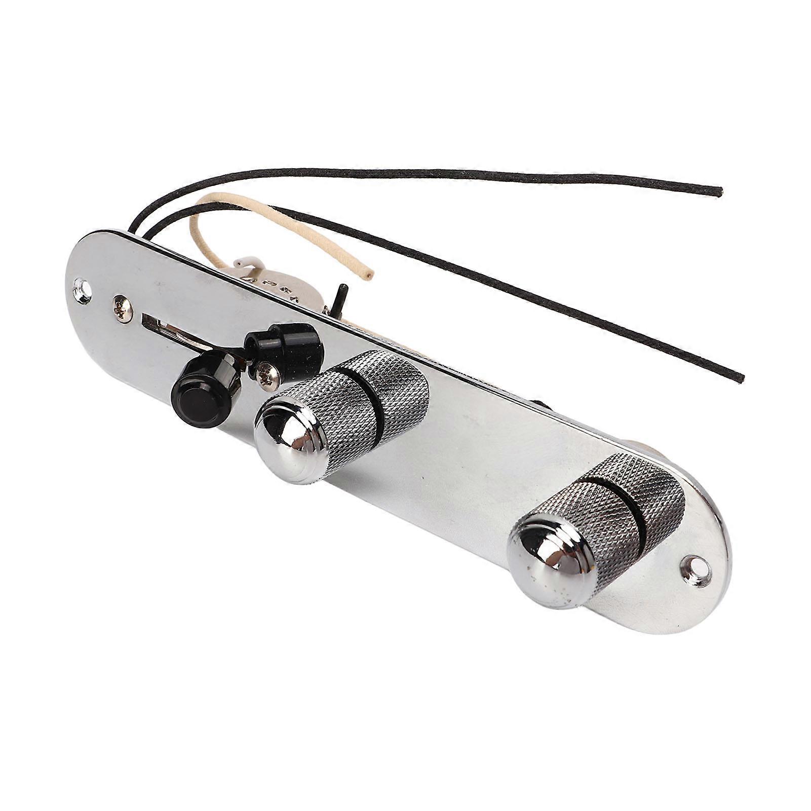 Guitar Control Plate Iron Improve Tone Pre Wired Guitar Control Plate Replacement Silver