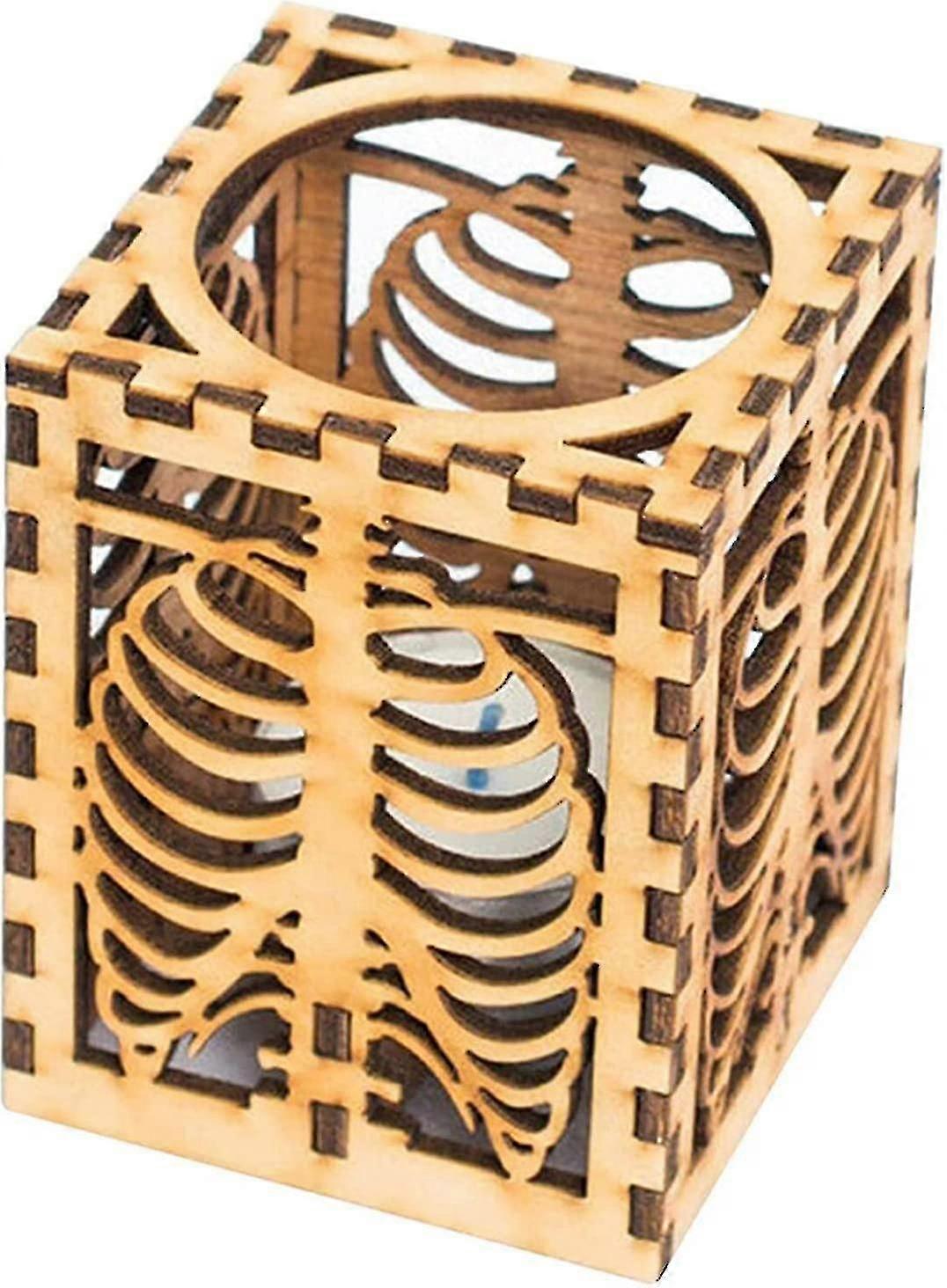 Candlestick holder Christmas skull rib shadow light