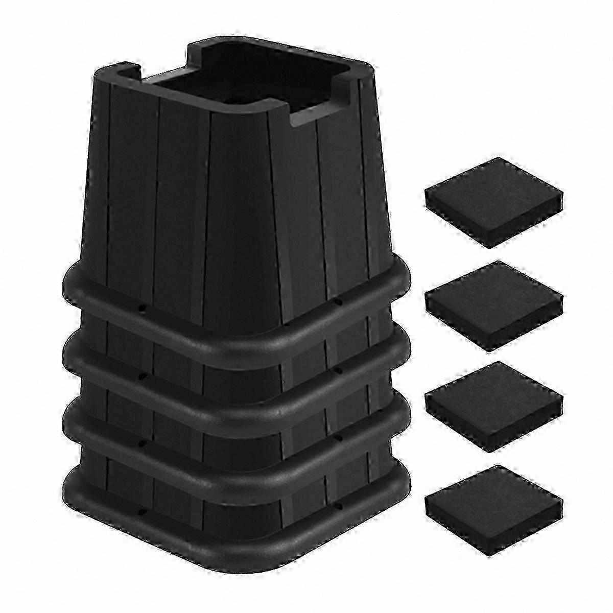 Heavy Duty Adjustable Furniture Risers for Beds, Sofas, Tables, and Chairs, Supports Up to 1500 Lbs, Set of 4