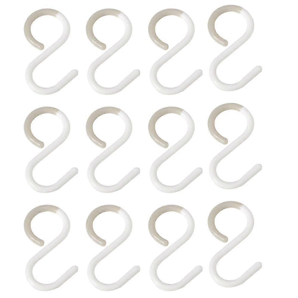 12-Pack S-Hooks Rack Hanger with Flexible Neck for Easy Twisting Ideal for Kitchen and Bathroom Use
