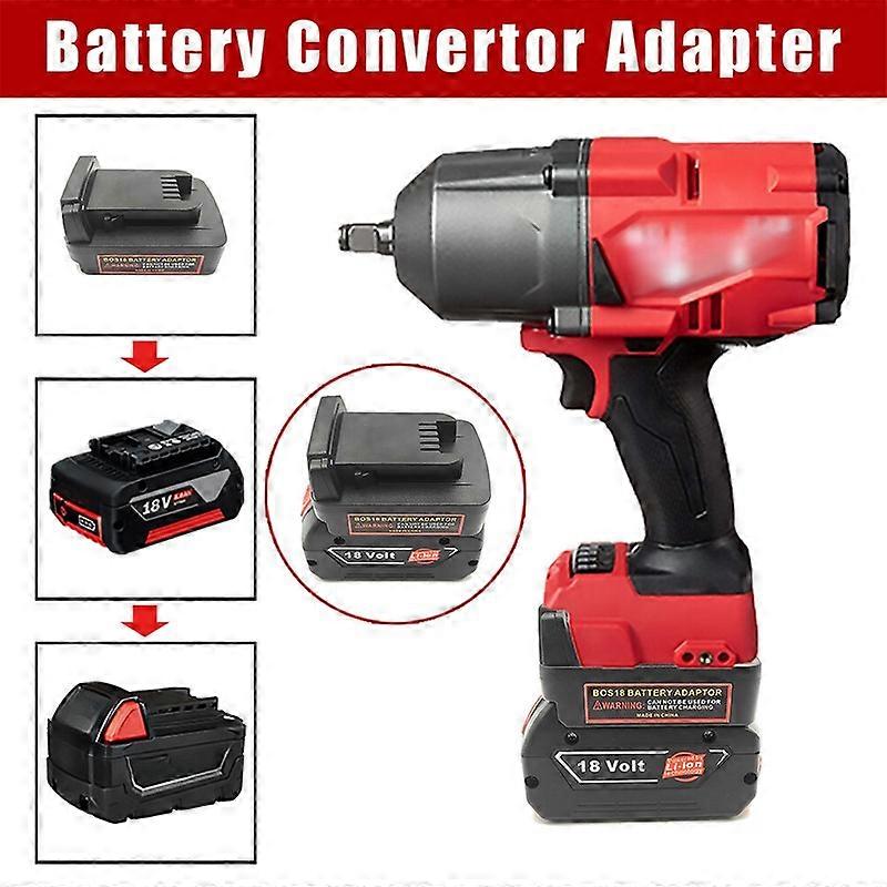 Battery Adapter for Bosch 18V Li-ion Convert To for Milwaukee 18V Power Tools
