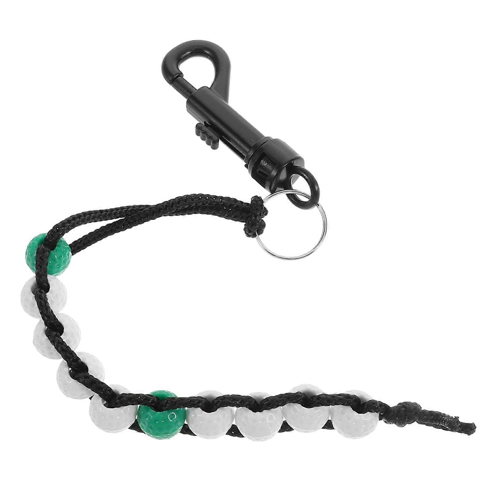 Golf Beads Score Counter ClipOn, Portable Strokes Counter With Bead String Design For Men And Women Training