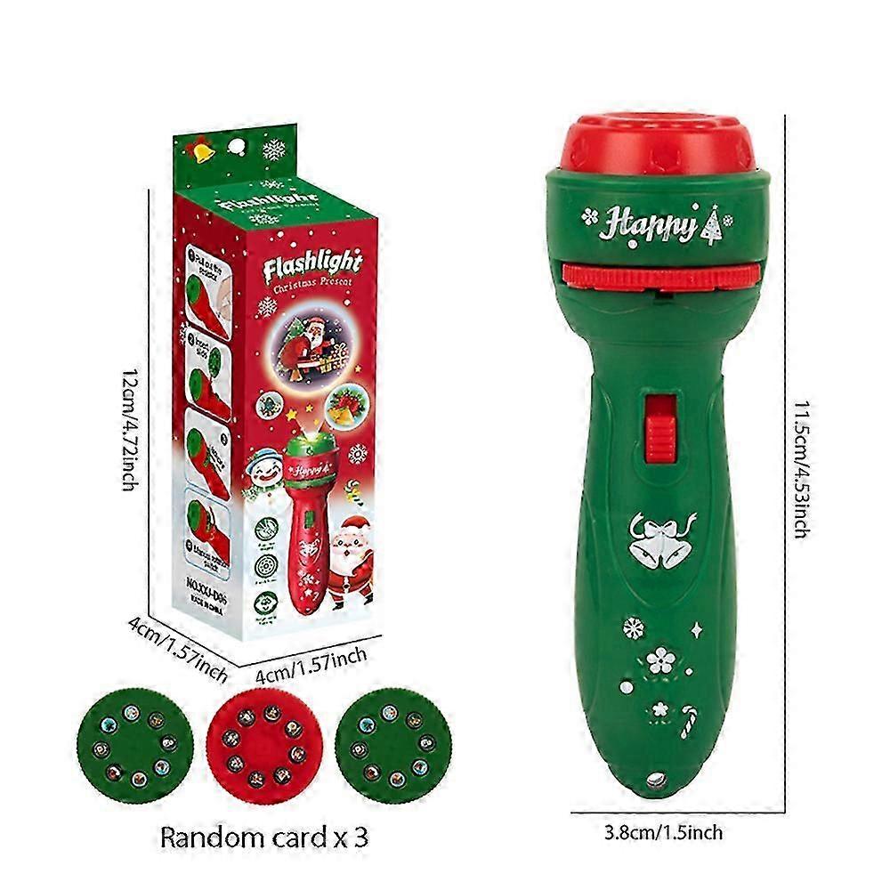 Flashlight Christmas Projector 24 Patterns Christmas Flashlight Toys Slide Projector