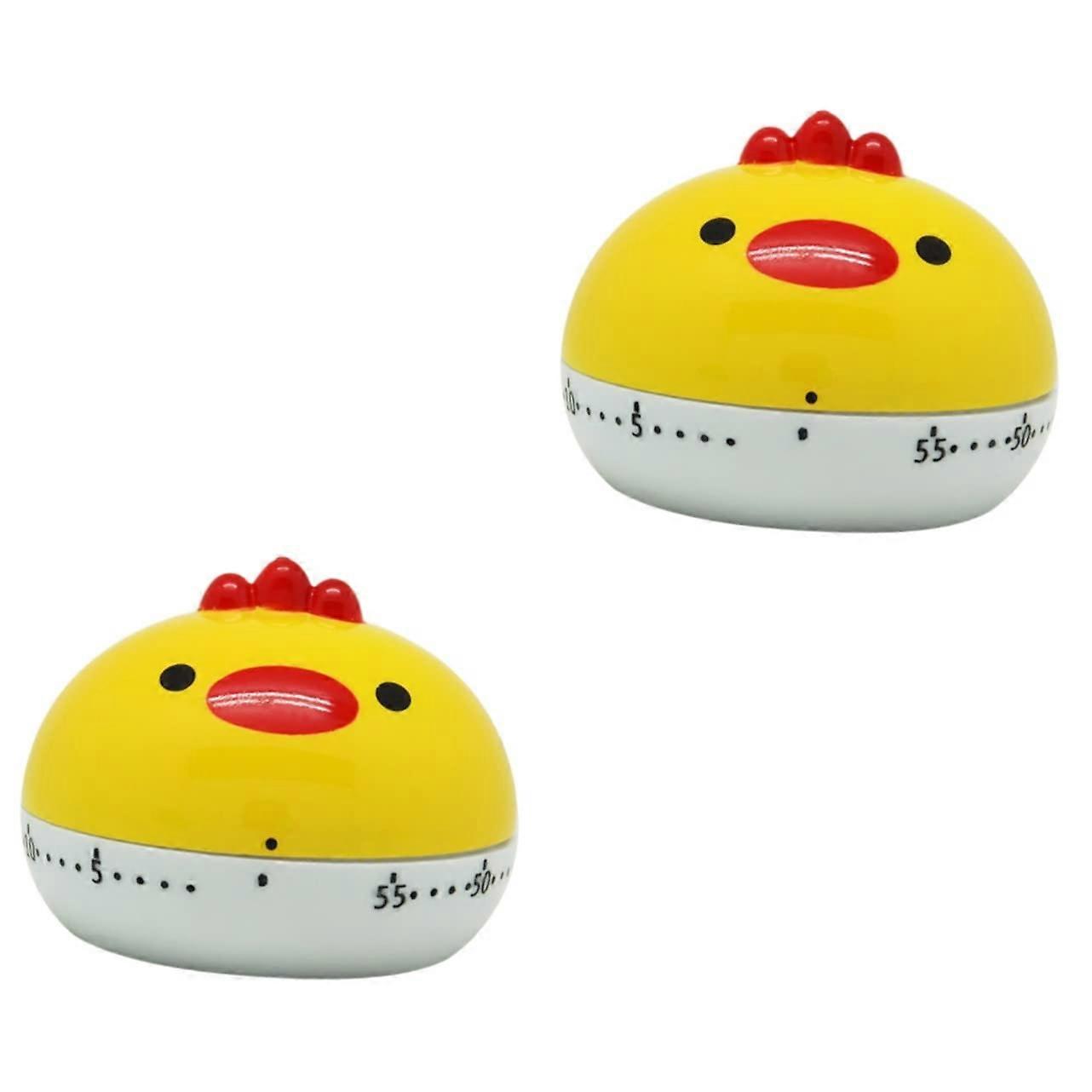 2 Pack Rabbit Shape Visual Kitchen Timer Mechanical Countdown Clock for Cooking Baking